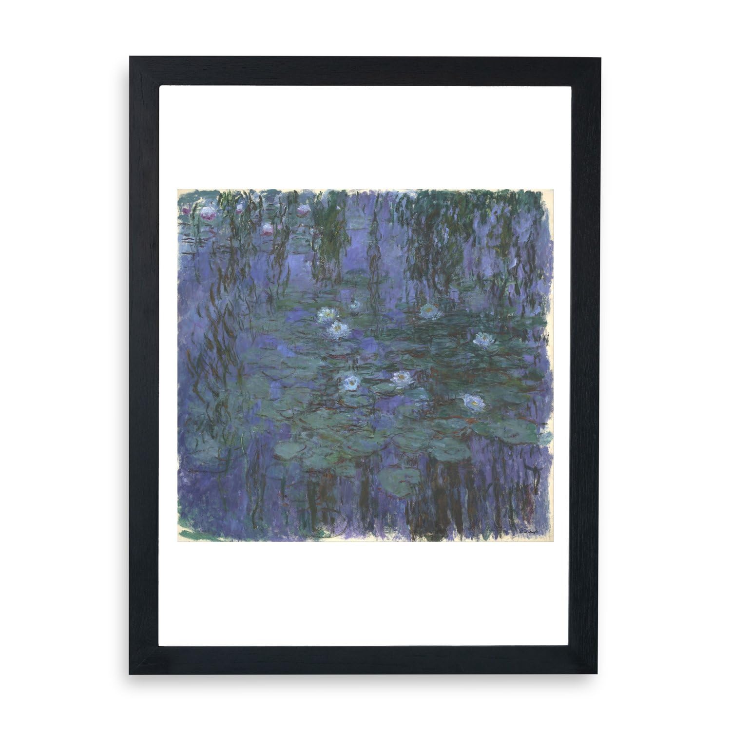 Claude Monet Nénuphars bleus grand format cadre déco poétique - 7
