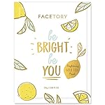 FACETORY K Beauty Face Mask Skin Care - BE BRIGHT BE YOU BRIGHTENING Sheet Mask with Gold Foil & Lemon Fruit | Glowing Gold Brightening Face Mask (1 Pack)
