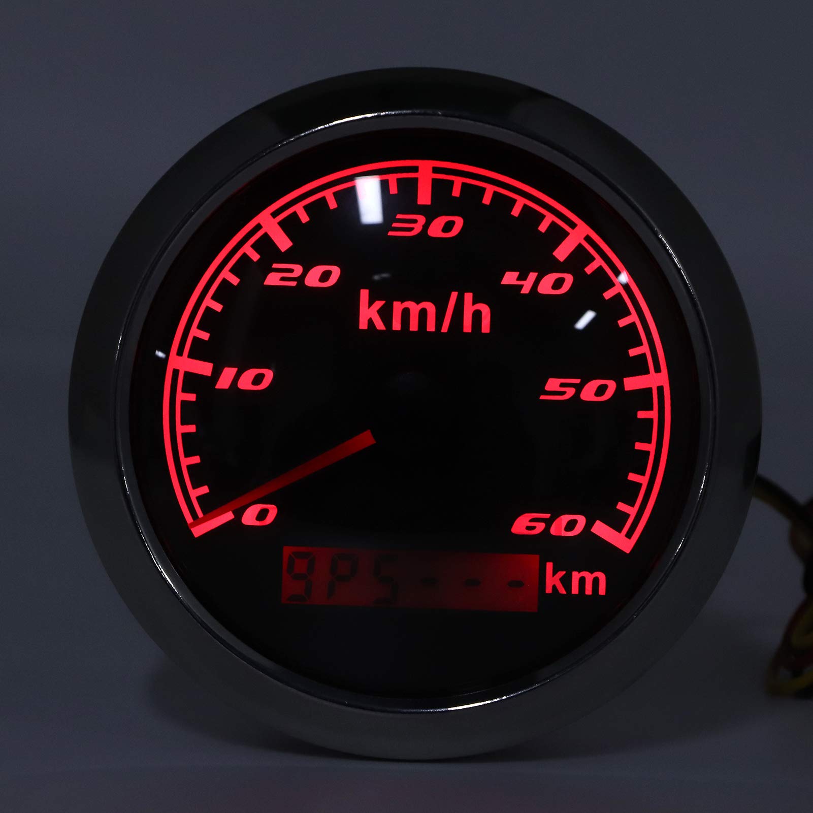 Keenso Velocímetro GPS ABS Acero Inoxidable 316, Indicador Marino 85mm