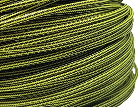 100m Color 3mm Cable Sleeve Wire Protection Pet Cable Sleeves Wire Cable Braided Pet Sleeve - Cable Sleeves - - (Color: Wasp)