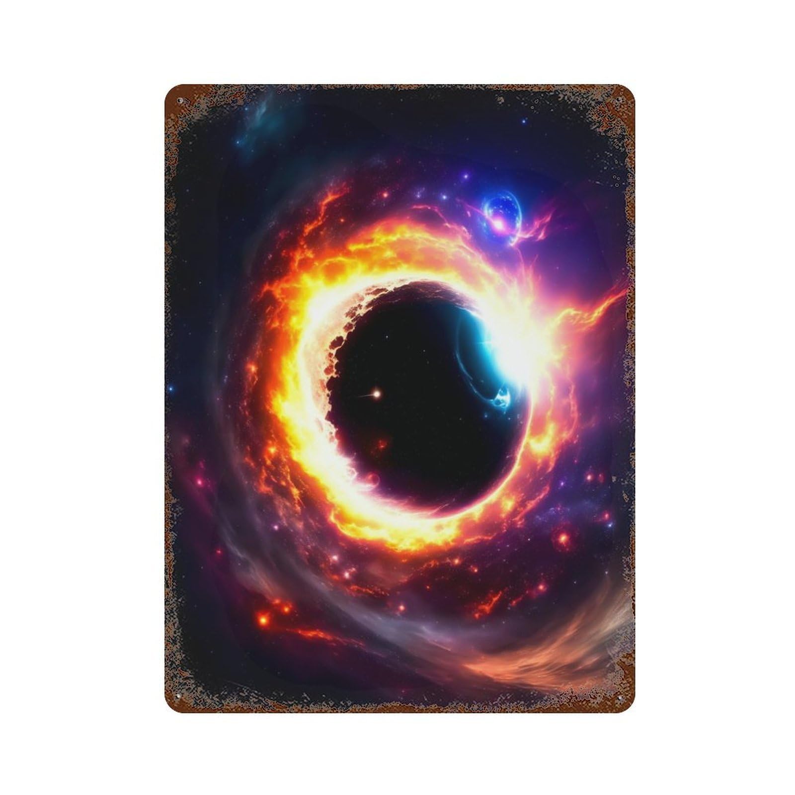Cosmic Fusion Decorative Tin Sign 15.7"x11.8", Rustic Home Decor for Garage, Pub Or Kitchen