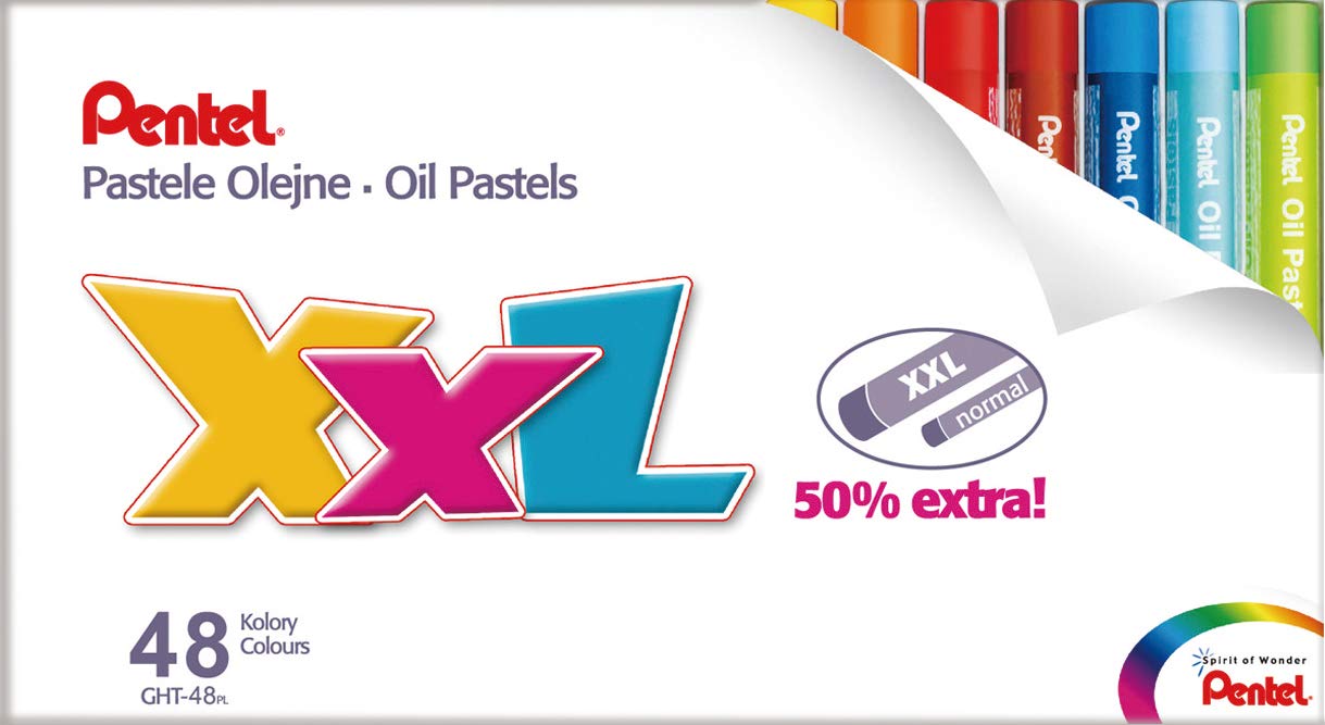 Pentel Set di 48 pastelli a olio, colori assortiti