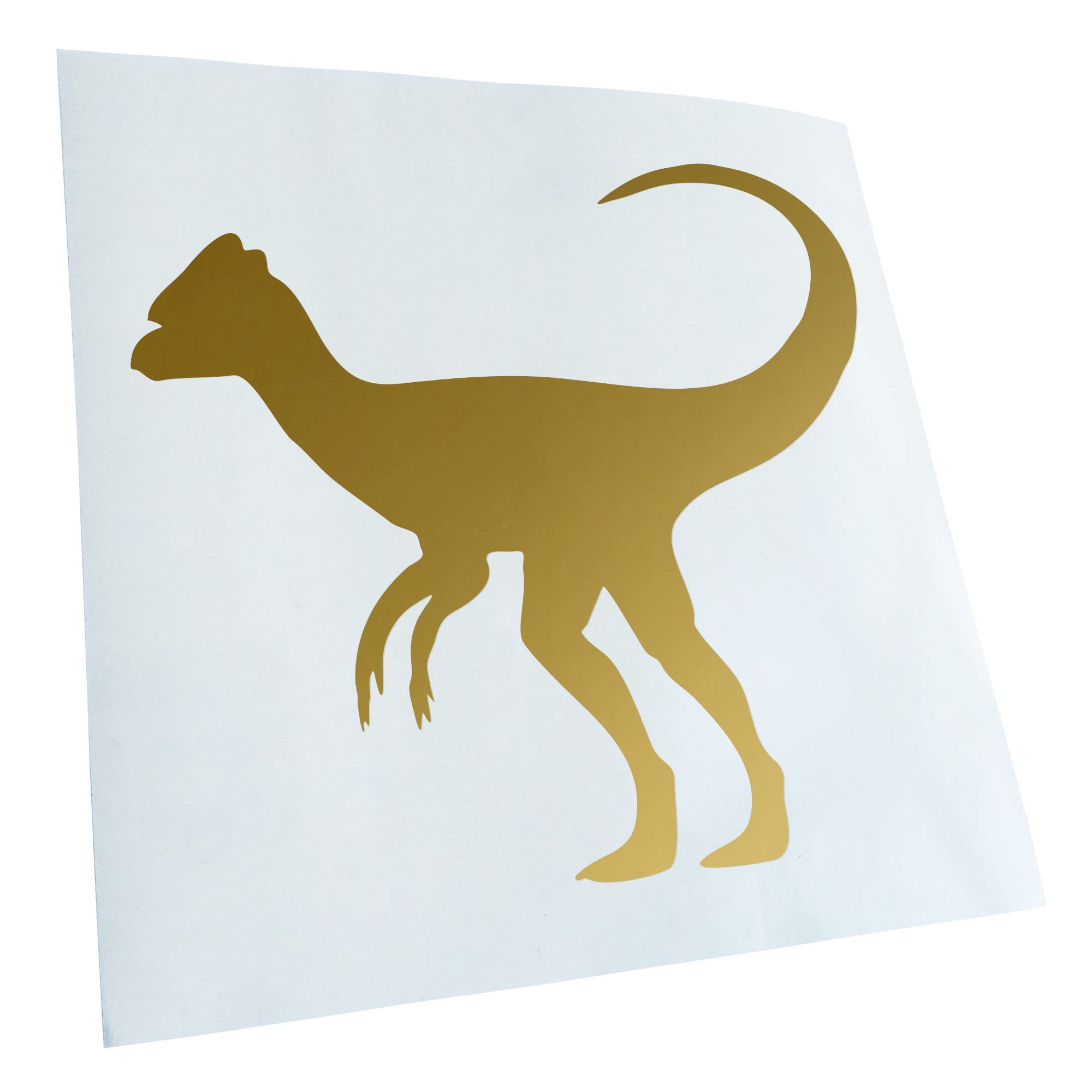 Kiwistar - Car Sticker - Gold - 40 x 36 cm Dinosaur Herbivore Sticker for Car, Laptop, Bicycle, Truck, Motorcycle, Multicoloured JDM Decal Racing