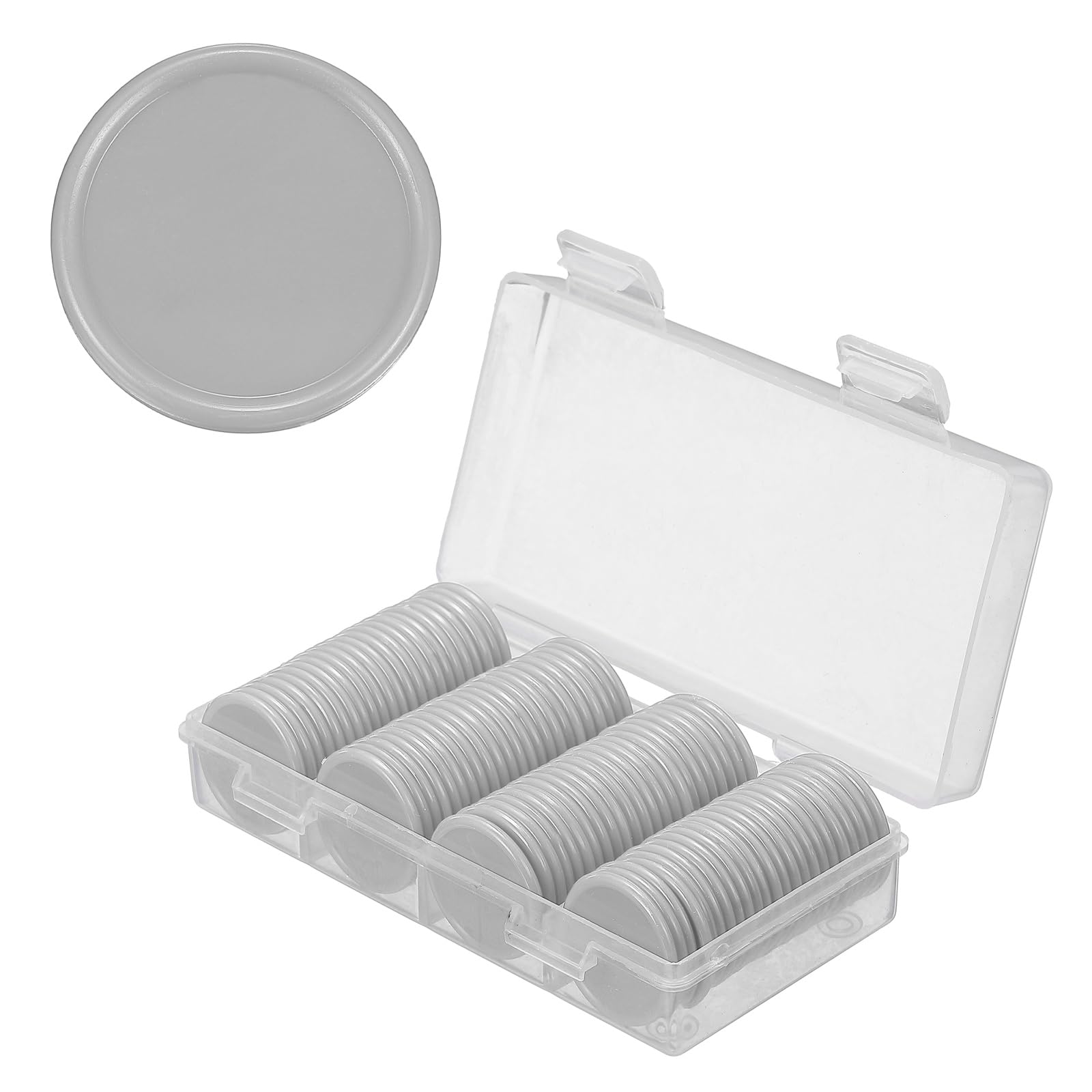 sourcing map 100Pcs Plastic Poker Chips, 25mm, Gray