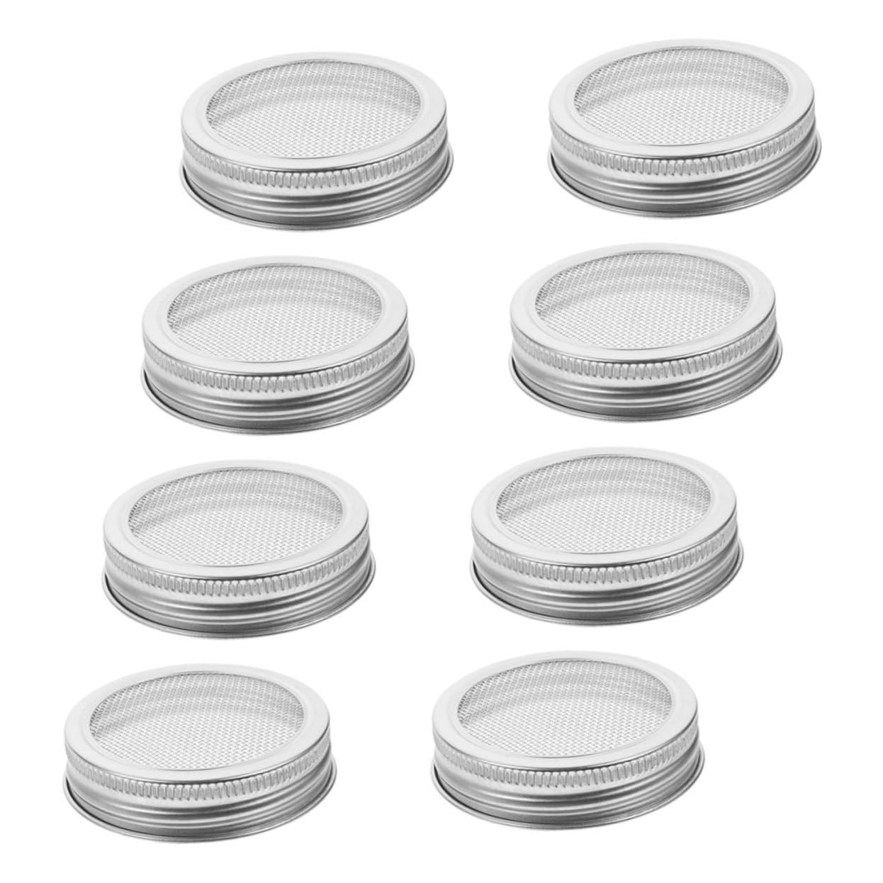 PRETYZOOM 16 Pezzi del in acciaio inossidabile coperchi per germogli barattoli coperchi che germogliano barattoli germogliare palpebre bocca larga