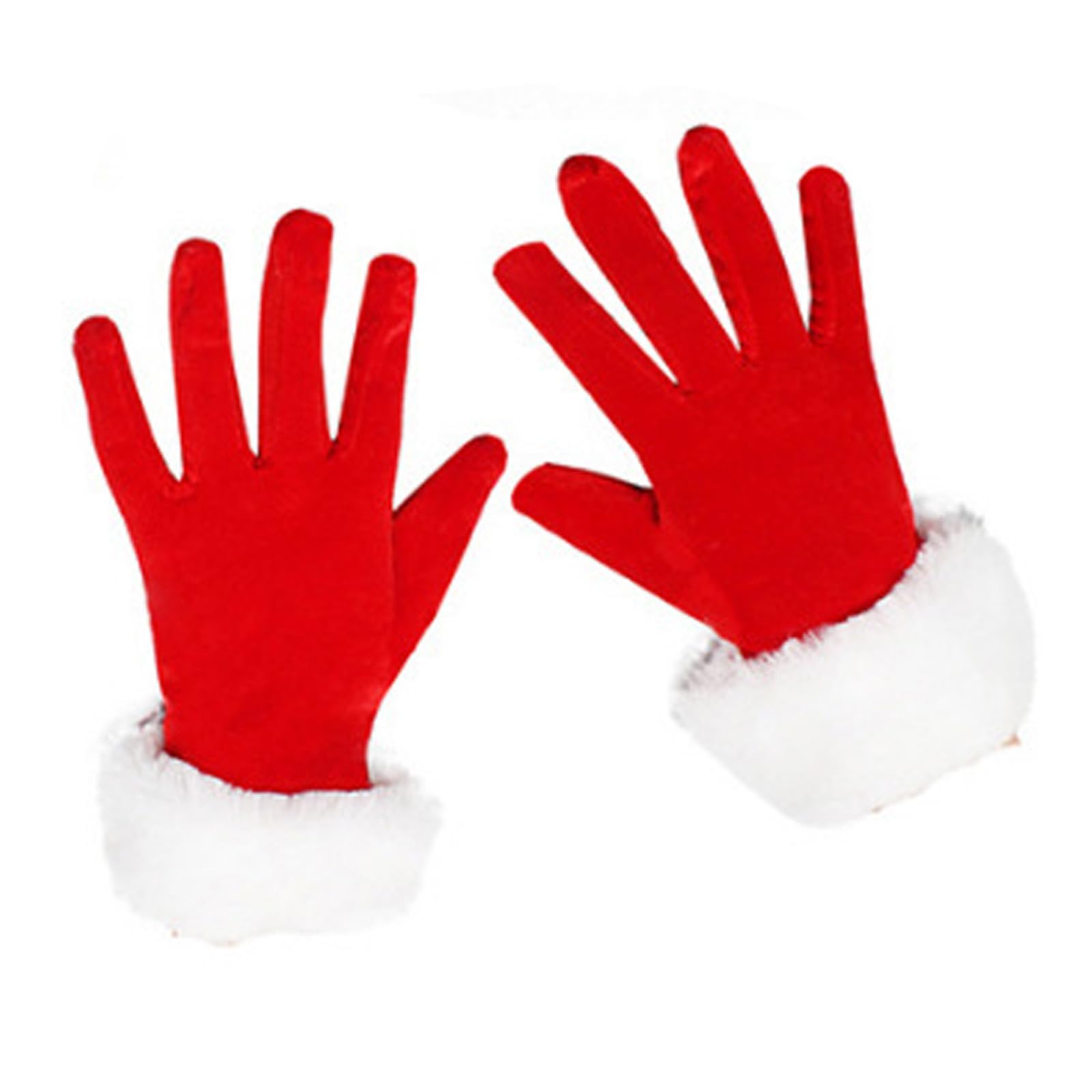 Costume di Babbo Natale vestito guanti da barba, grembiule per travestimento di Natale, festa