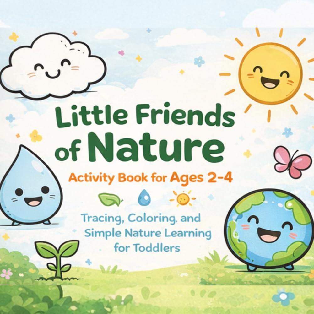 Little Friends of Nature: Activity Book for Ages 2-4: Tracing, Coloring, and Simple Nature Learning for Toddlers