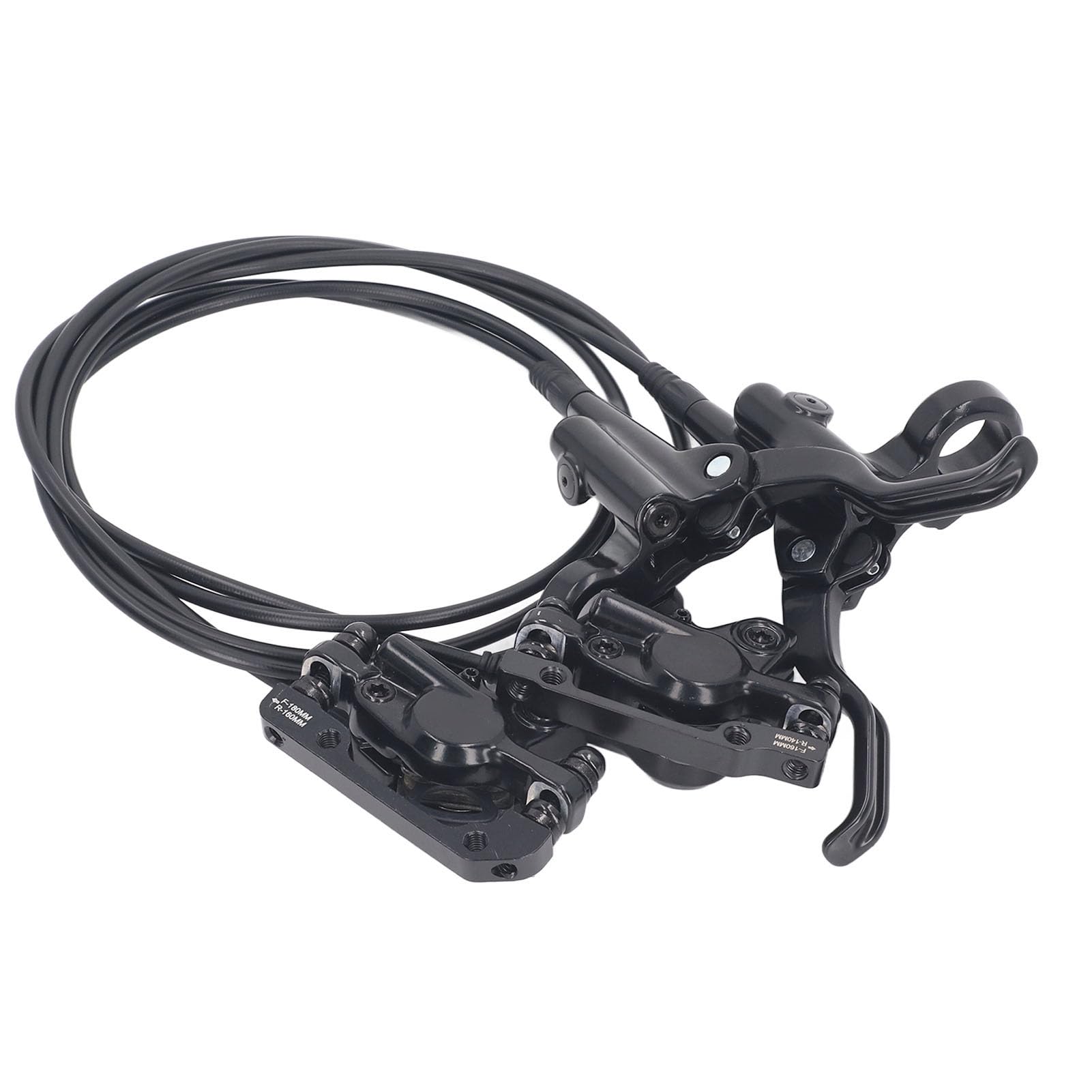 Mountain Bikes Disc Brake Set Alloy Powerful Braking Sensitive Bikes Hydraulic Disc Brake Lever Kit for Cycling