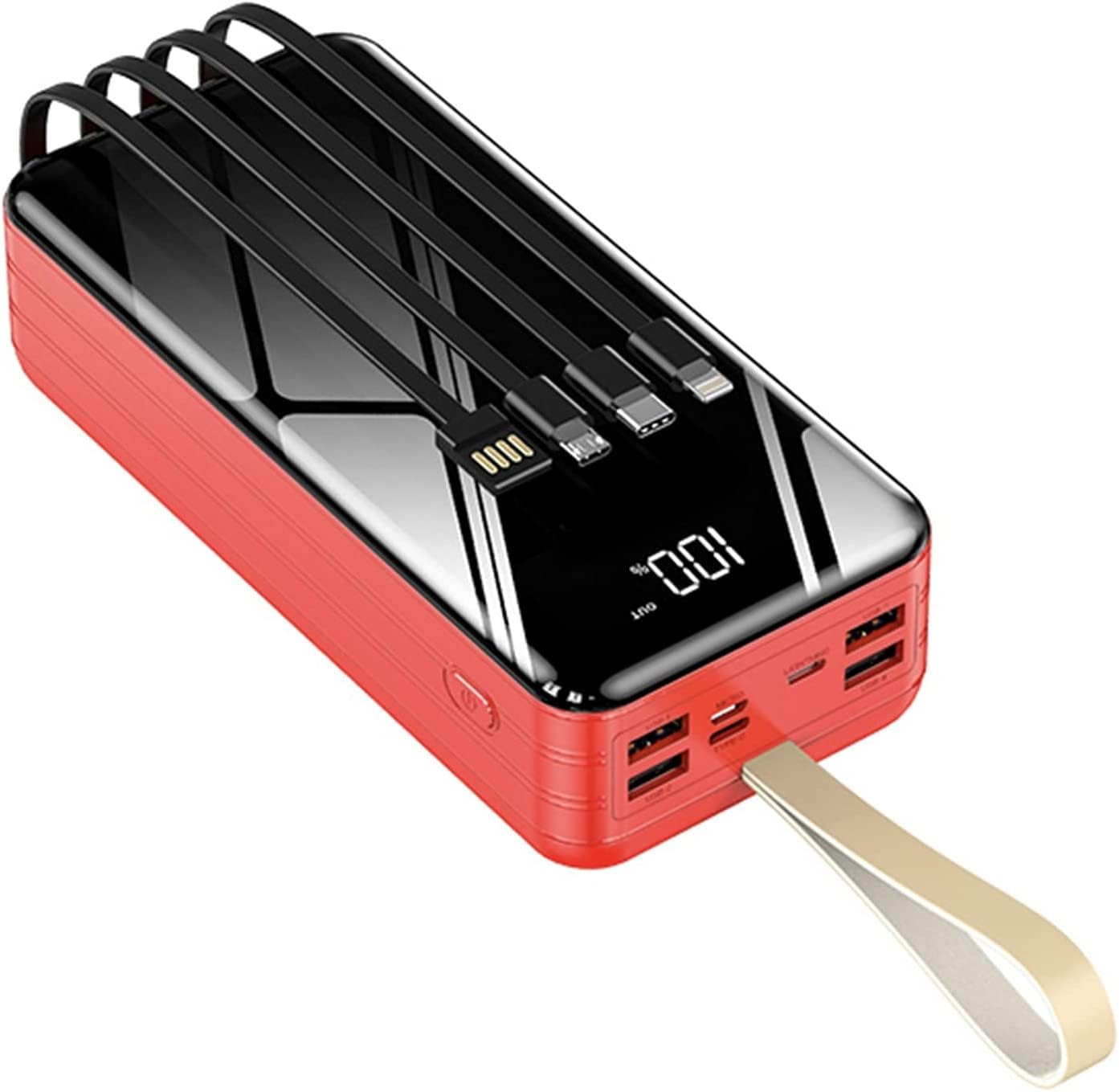 Przenośna ładowarka Power Bank Zintegrowane kable ładujące, prosta konstrukcja, elegancka i kompaktowa szybkie ładowanie 4000-10000 Mah bateria USB o dużej pojemności do smartfonów, tabletów, konsol