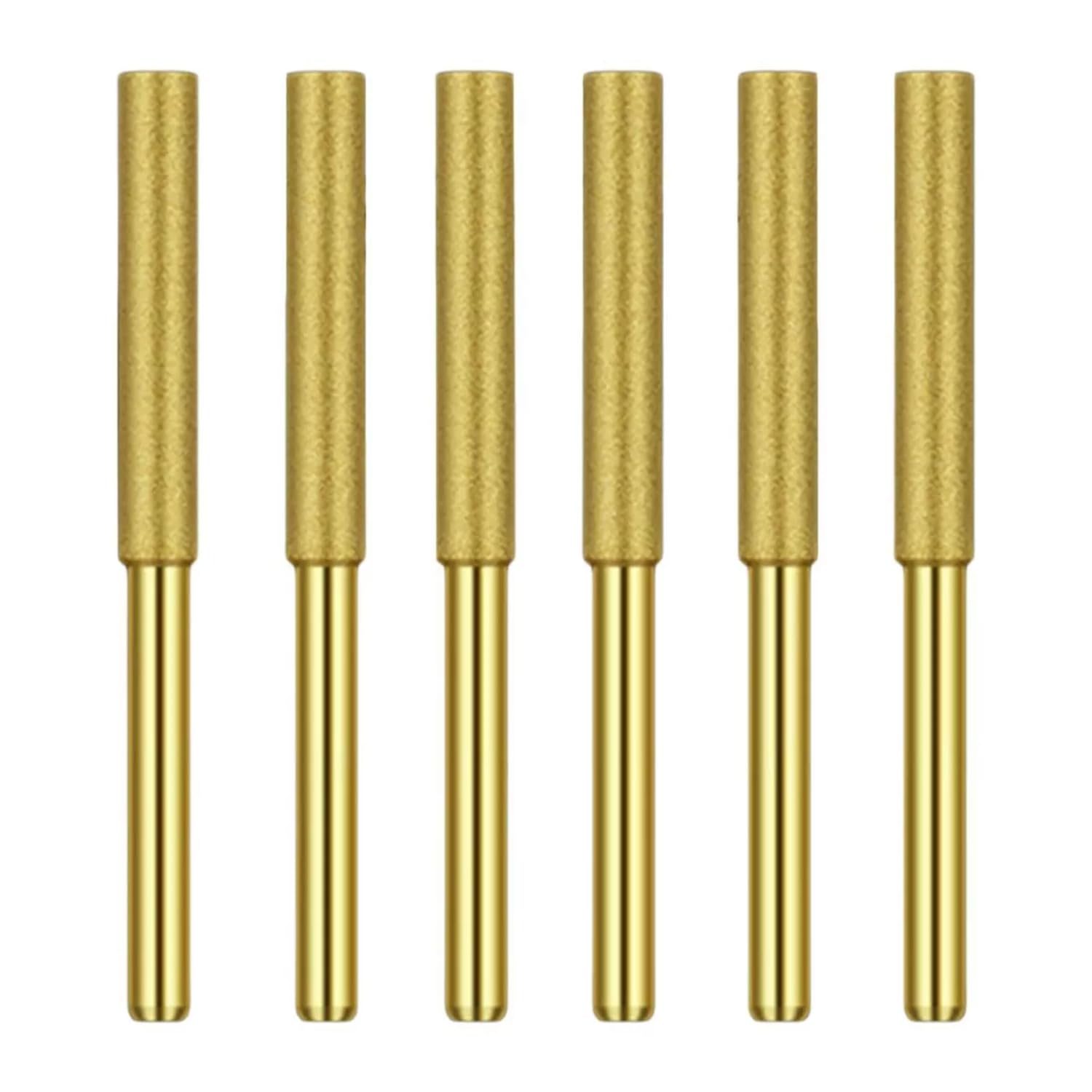6 Pack Chain Grinding Machine Emery Grinding Head, Chainsaw Chainsaw Chain File Grinding Head (Gold, 4.8MM)
