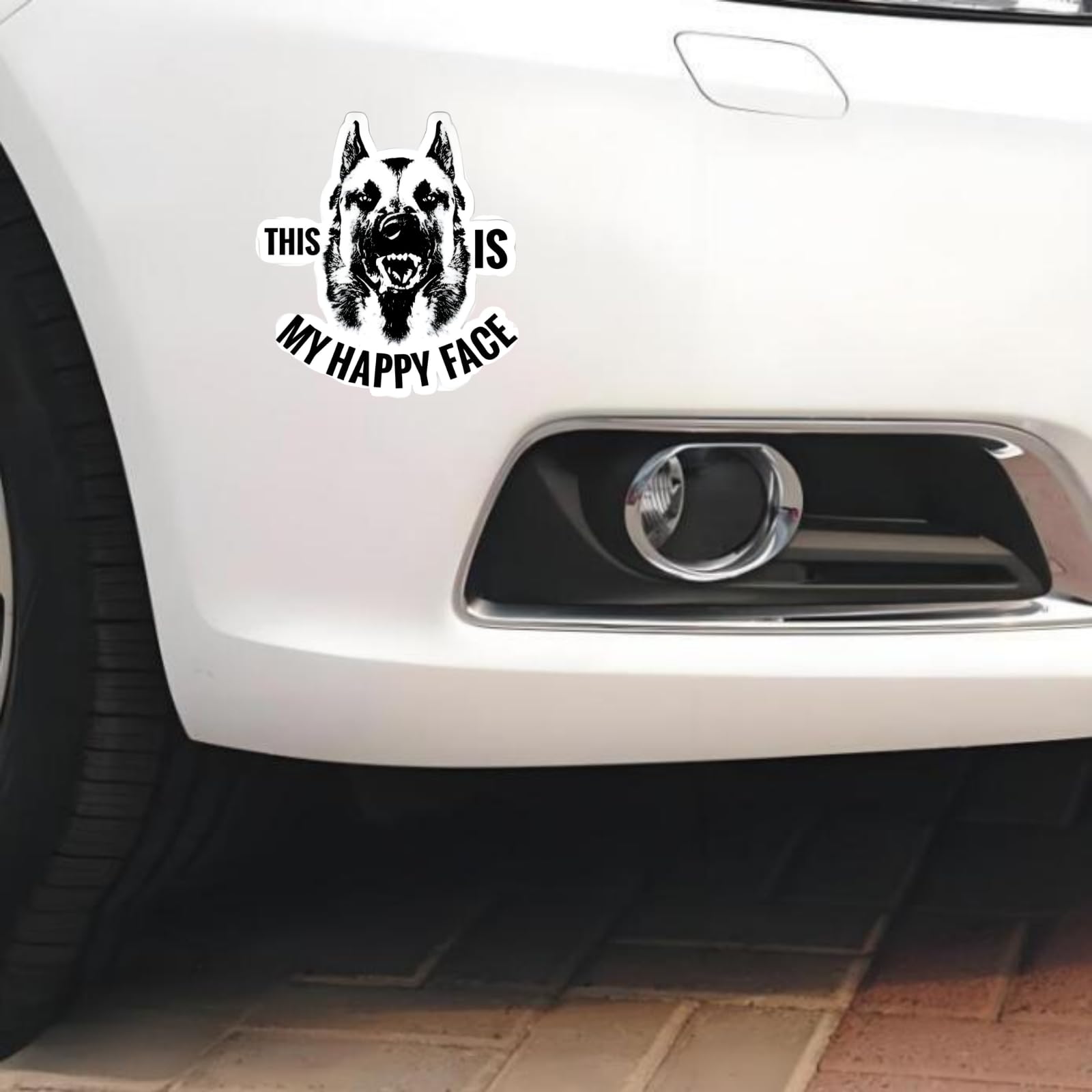 Belgischer Malinois Aufkleber 'Dog On Board' - Reflektierend & Wasserdicht