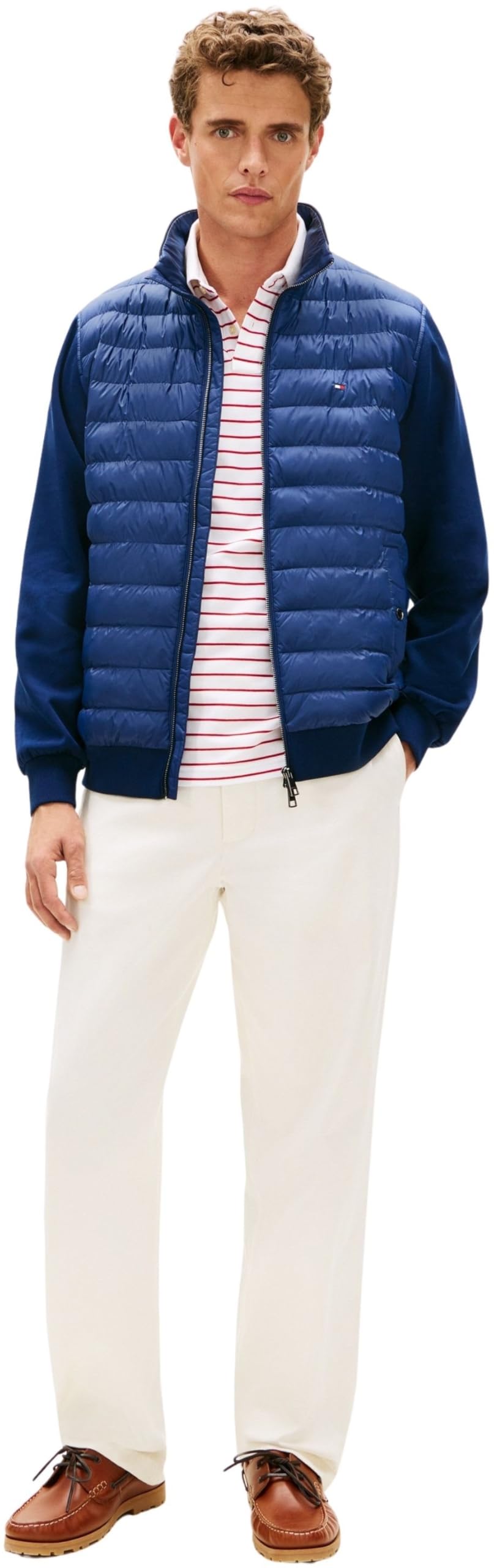 Tommy Hilfiger Mix Media ESS RWB Stand Collar Mw0mw41329 Sudadera con Cremallera Hombre