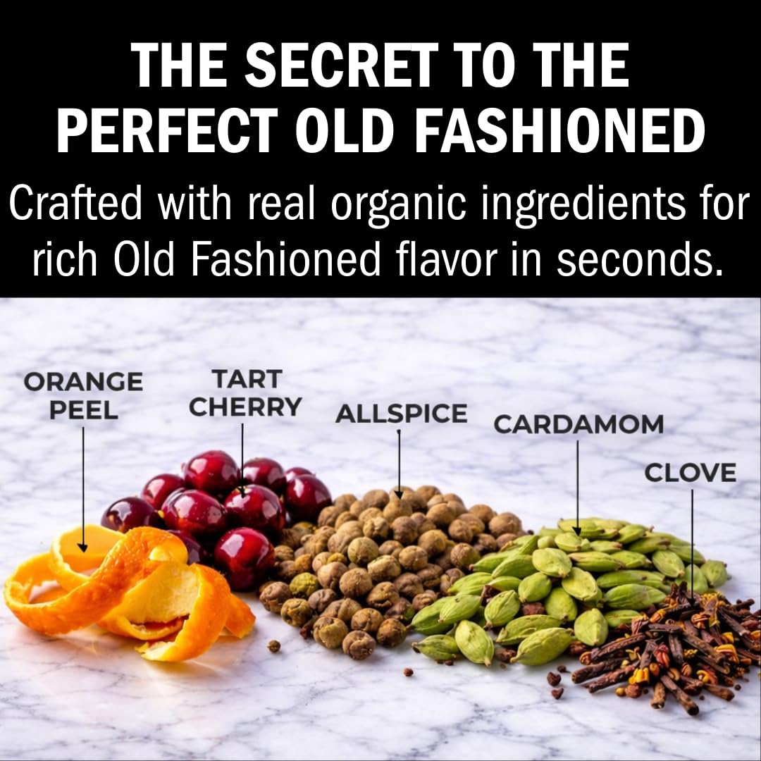 Bartender's Secret Sauce USDA Organic Old Fashioned Mix Kit 473,6 g – 64 cocktails