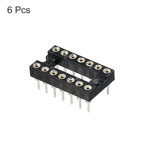 Miniatura 3 de MECCANIXITY DIP IC Chip Adaptador de zócalo de Pin Redondo 6P 0.100 in Pitch IC Socket para PCB Board Chip, paquete de 6