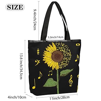 Amazon.com: TKBXAEG Canvas Tote Bag for Women Men Sunflower