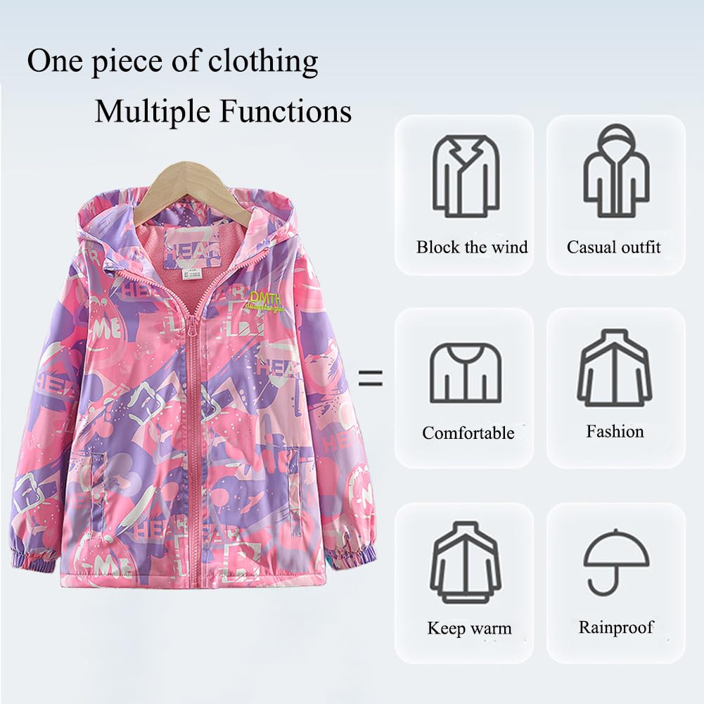 Manteau de pluie imperméable pour enfants en velours léger portable respirant camouflage rose bleu