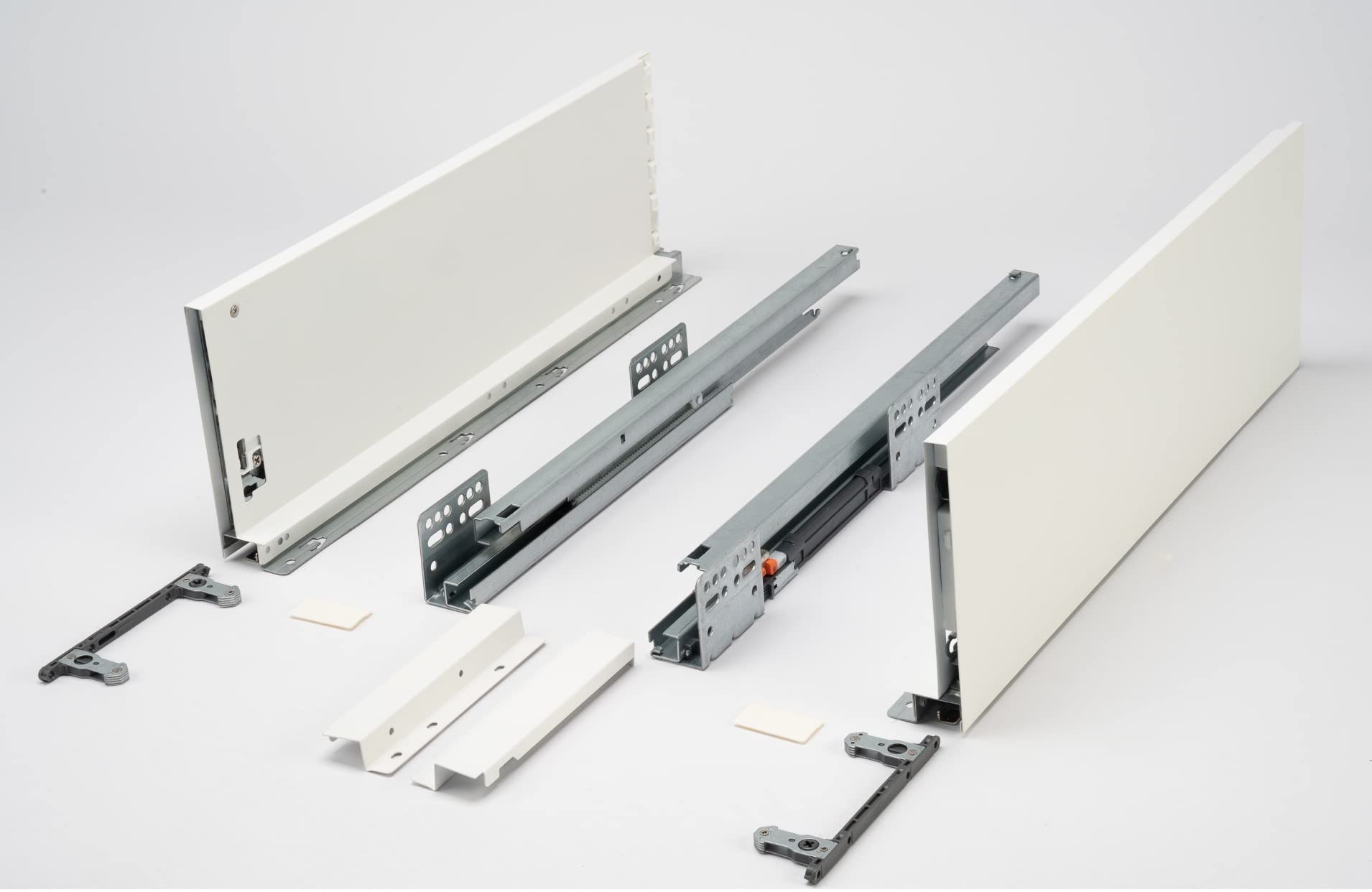 Guías Para Cajón De Cocina - Extracción Total, Soporte 30kg (84mm Alto, Fondo 350/470/520mm)