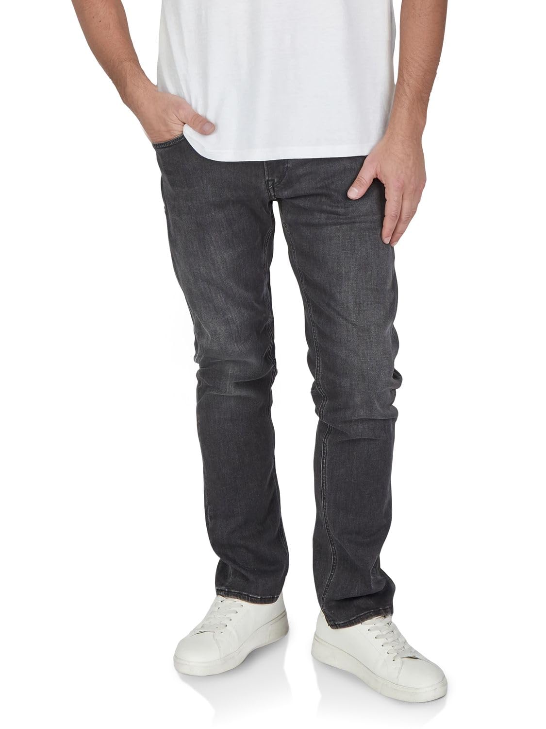 Replay Jeans voor heren, stretch, rechte pasvorm, grover