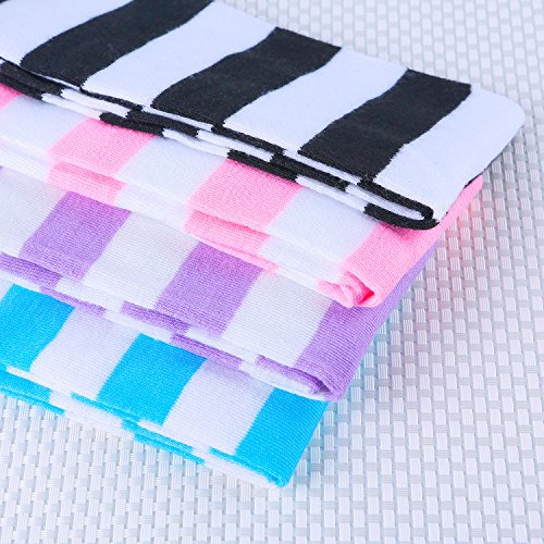 Aneco 6 Pairs Striped Over Knee High Socks Stripe High Thigh Stockings Women Long Socks for Daily Wear, Cosplay4