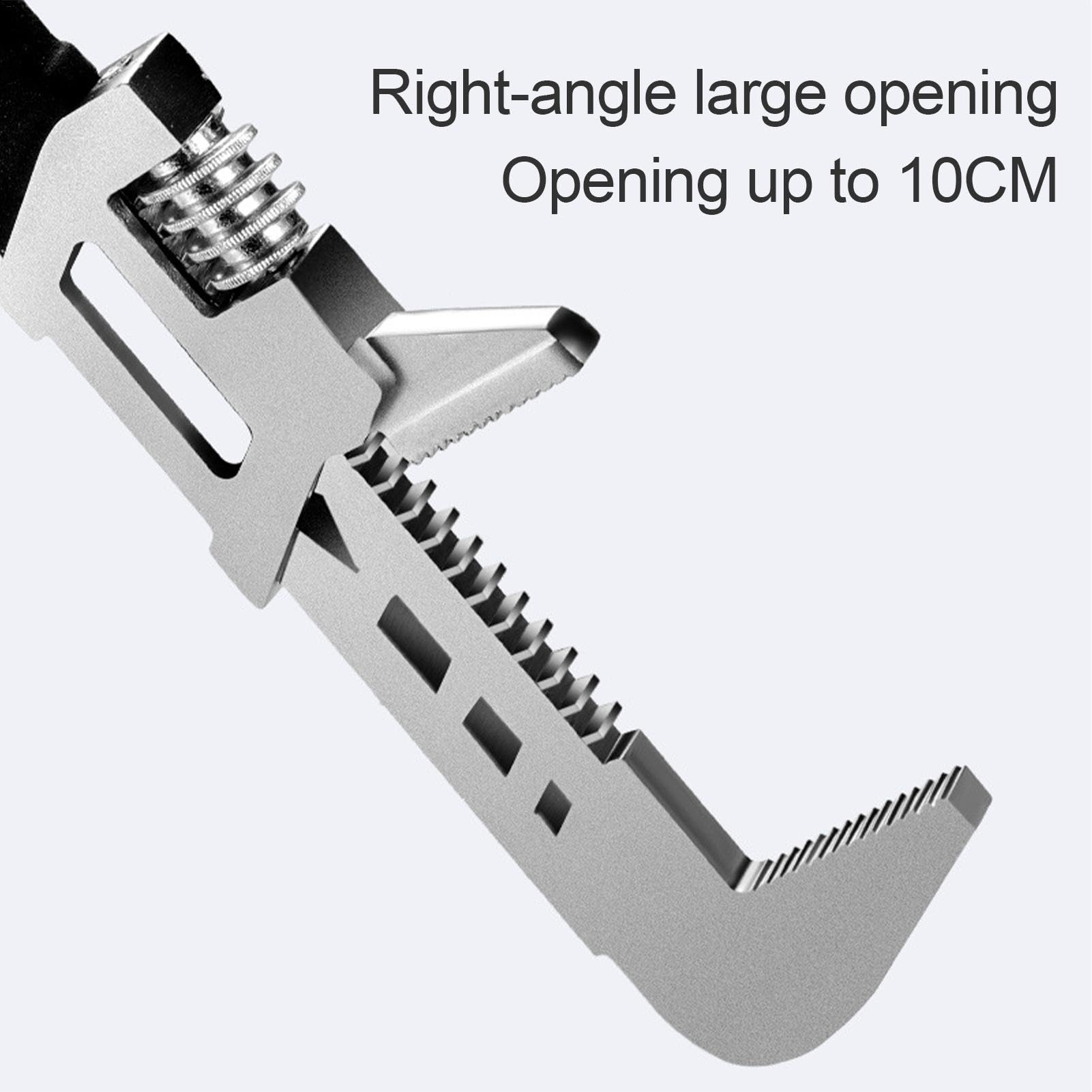 Llave F ajustable, llave de boca ancha, herramienta de acero al carbono, llave inglesa de bolsillo, alicates de fontanería, llave de apertura ajustable, herramientas de ángulo multiusos, herramienta