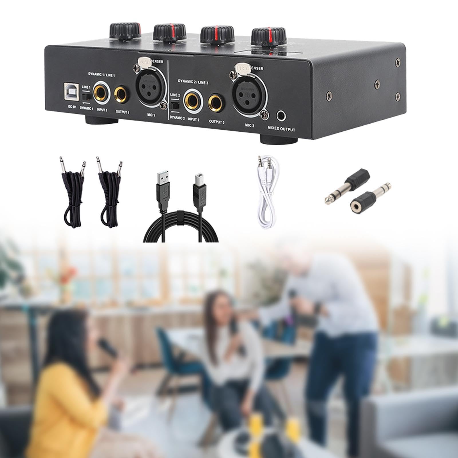 FVDPWYE 2 Channel Amplifier Headphone Amplifier for Live