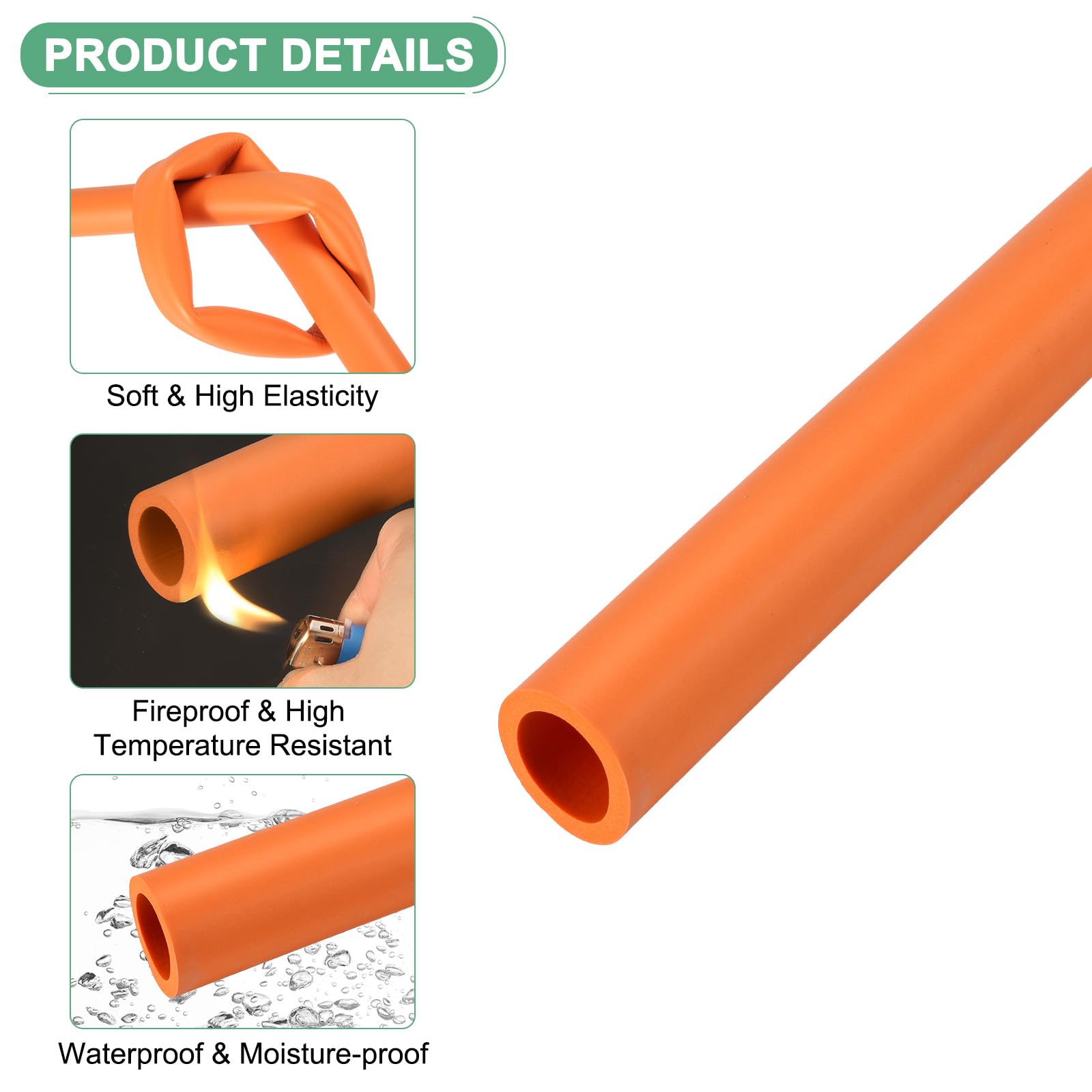 Tubo Isolante In Schiuma M METERXITY - 40mm ID, 54mm OD, 1m Lunghezza, Nero Per Maniglie E Protezione