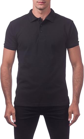 Pro Club Mens Pique Polo Cotton Short Sleeve Shirt