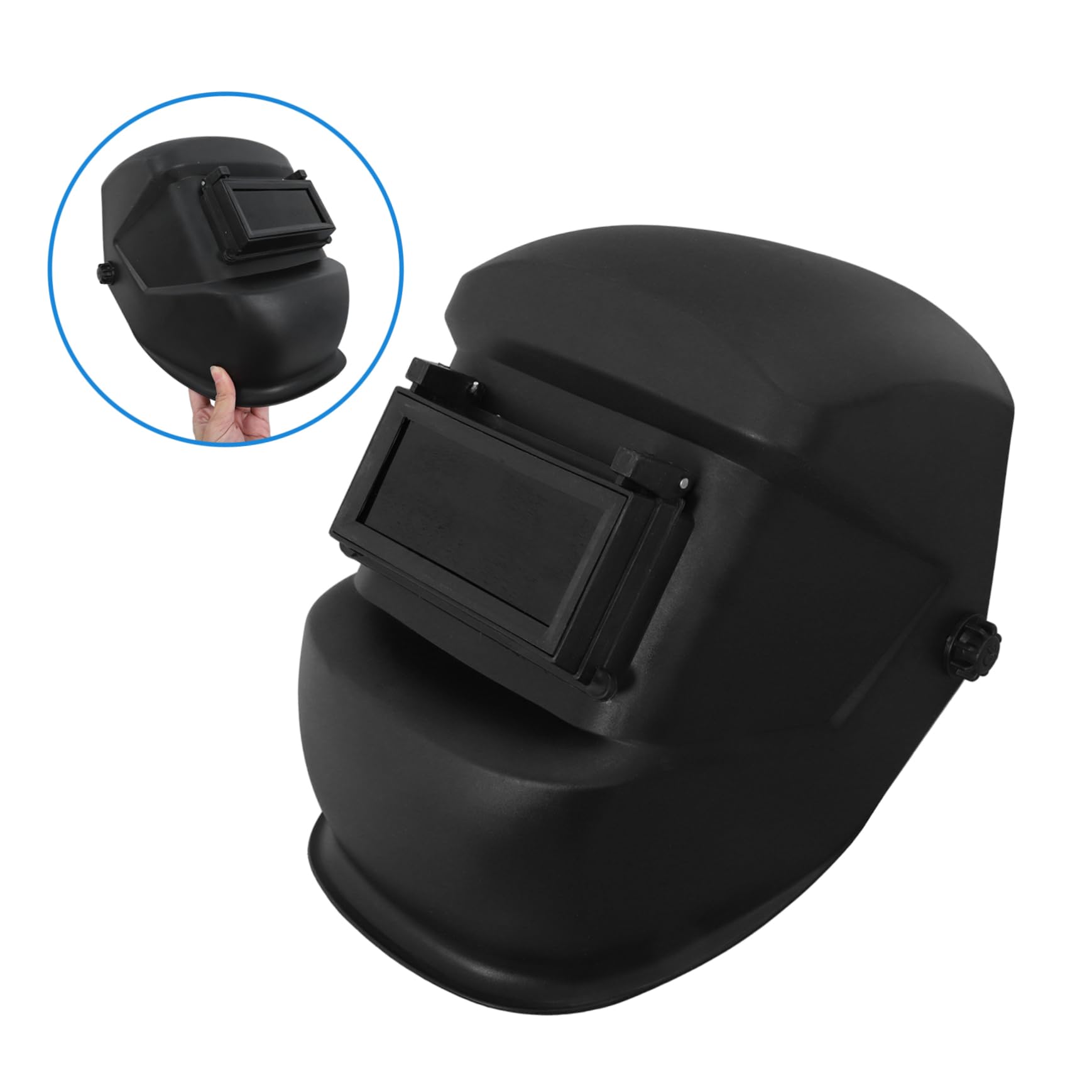 DOITOOL Máscara de Soldadura Portátil Negra para Soldador Diseño Resistente al Calor y Material Pc, Adecuado para Trabajo de Soldadura Profesional y Principiantes