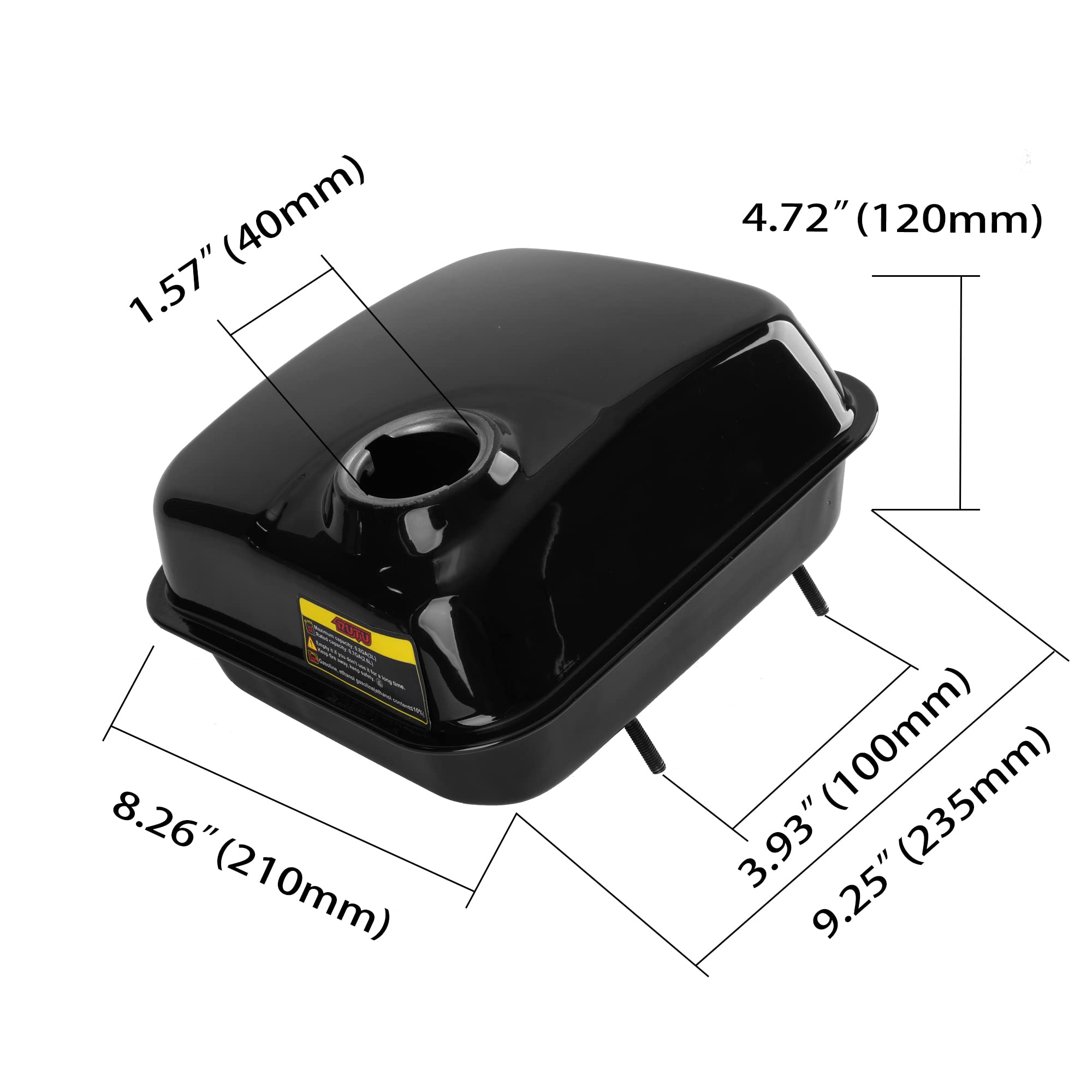 Amazon.com: Motorcycle Side Port Fuel Tank Gas Tank with Stainless