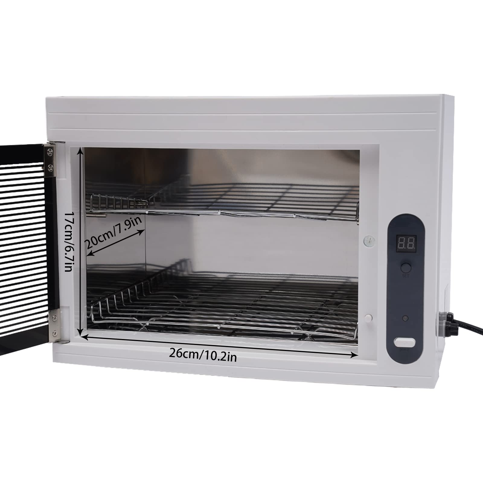 UV Desinfektionsschrank, 6w 220v UV Sterilisator, Sterilisationsgerät mit 3 Timer Modi für Kleidung Handtüchern Servietten Pinzetten