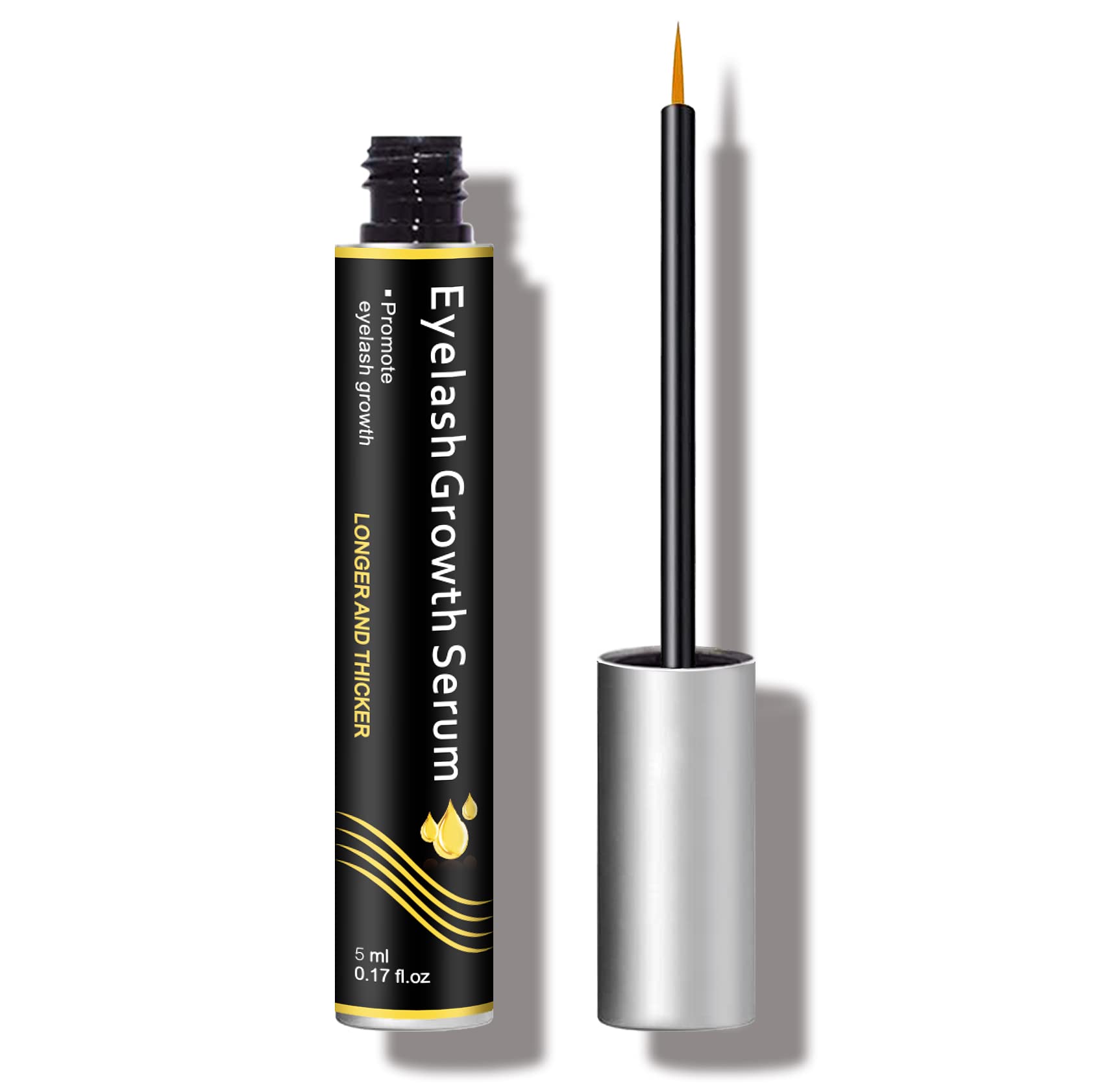 GILVOS Premium Eyelash Growth Serum - 5ml Eyelash Enhancer And Natural Lash Serum for Thicker Lash And Grow Faster Longer Fuller Healthier Cruelty Free