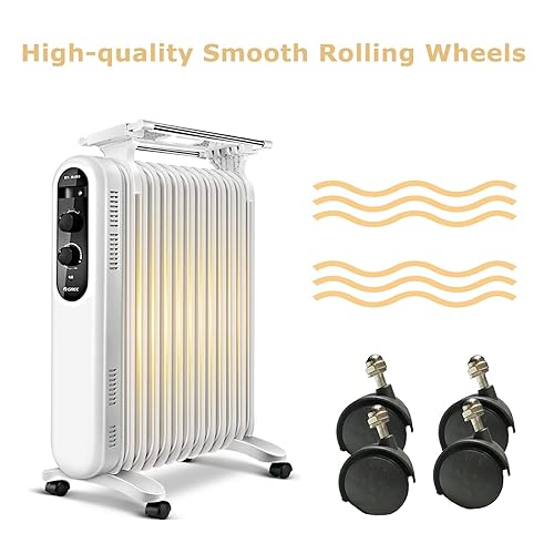 Miniatura 3 de NUHFUFA Paquete de 4 ruedas universales para calentador eléctrico Gree Pioneer Midea, ruedas de repuesto