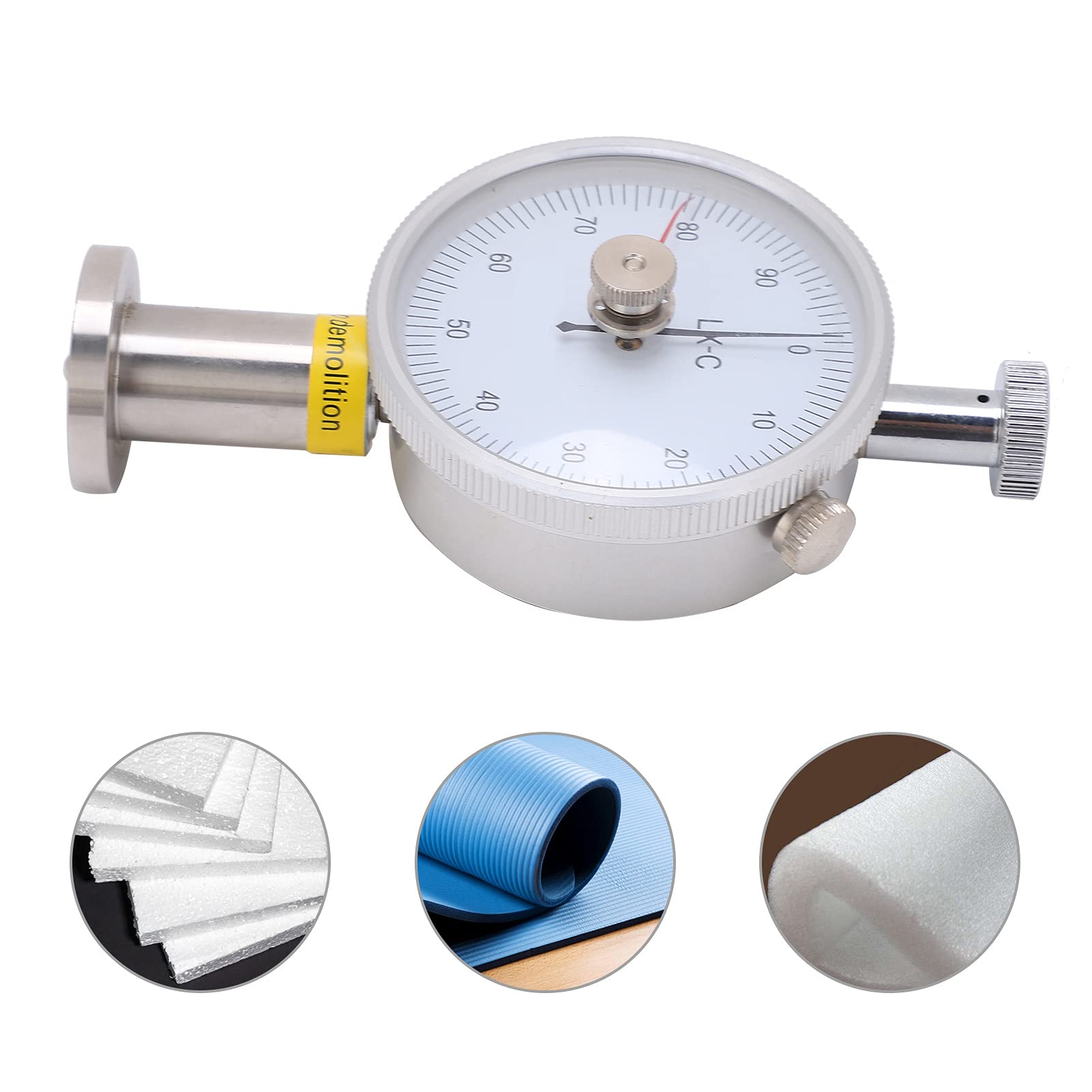 Medidor de dureza durométrico Shore LX - C - 2, medidor de puntero de 0,55 N a 8,05 N para plásticos y cauchos, durométrico de mano con esfera clara para una medición precisa de la