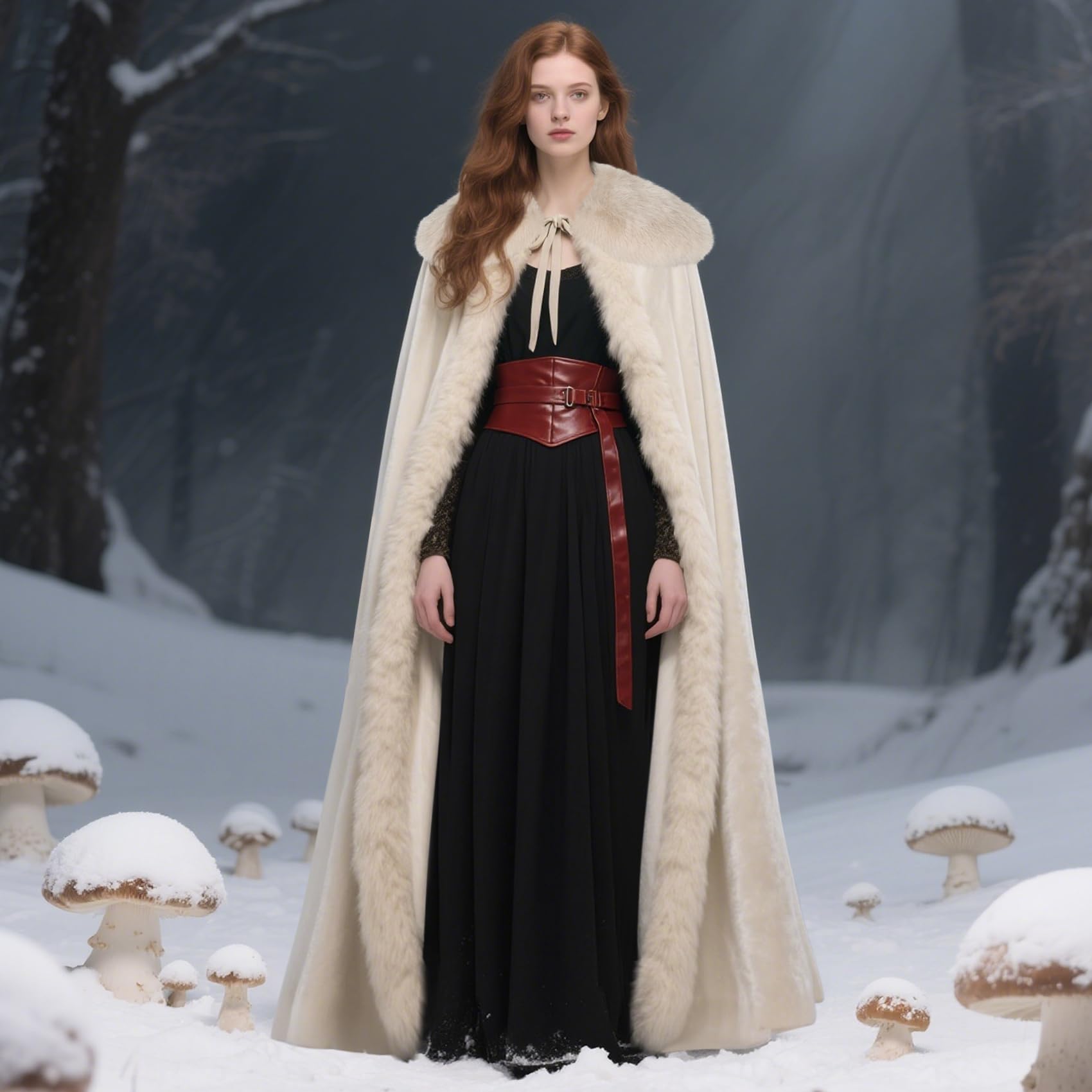 keland Renaissance - Capa de terciopelo con cuello de piel vikinga para mujer, disfraz de Halloween