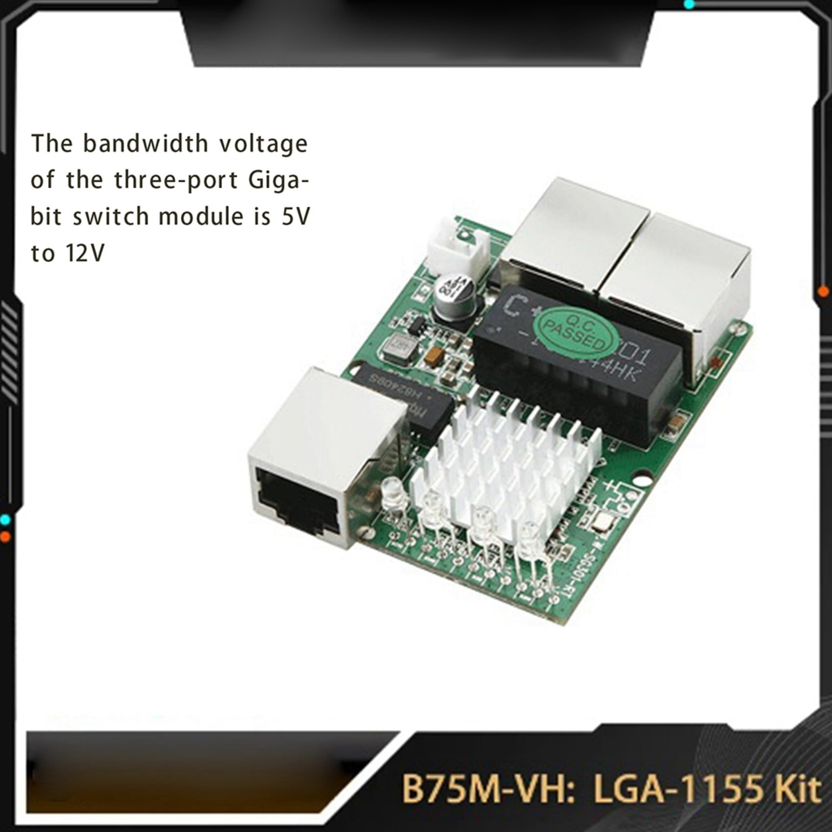 10X Przemysłowy Co Najmniej Trzyportowy 1000M Gigabit RJ45 Standardowy Moduł Przełącznika Sieciowego 5V-12V Powered Network Splitter