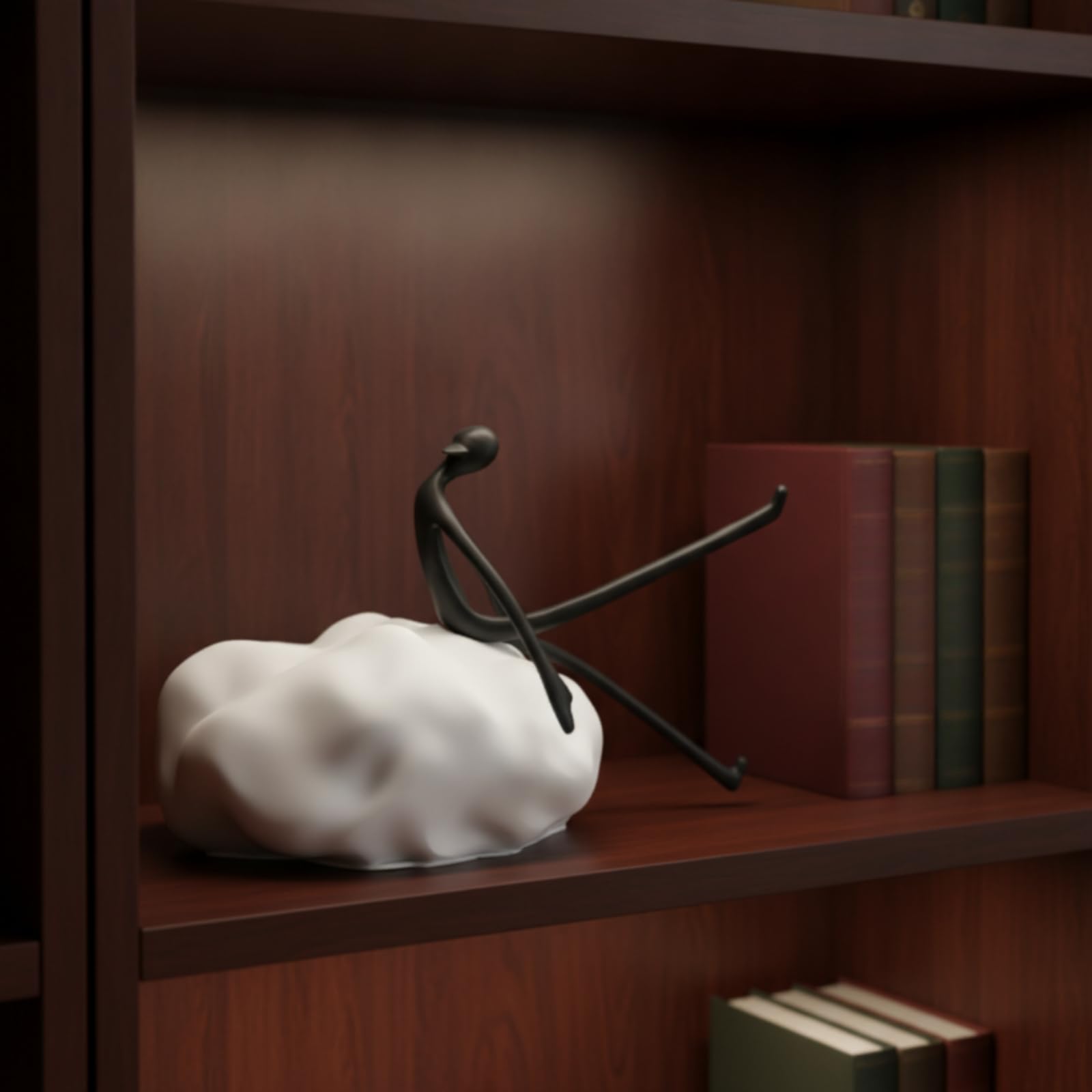 Escultura de Figura Silueta Esbelta con Base Escultural en Aleación y Resina Atracción Decorativa para Espacios Modernos Adecuada para Salón Entrada Dormitorio Consola , 32 X 18 X 20 Cm , style to 1