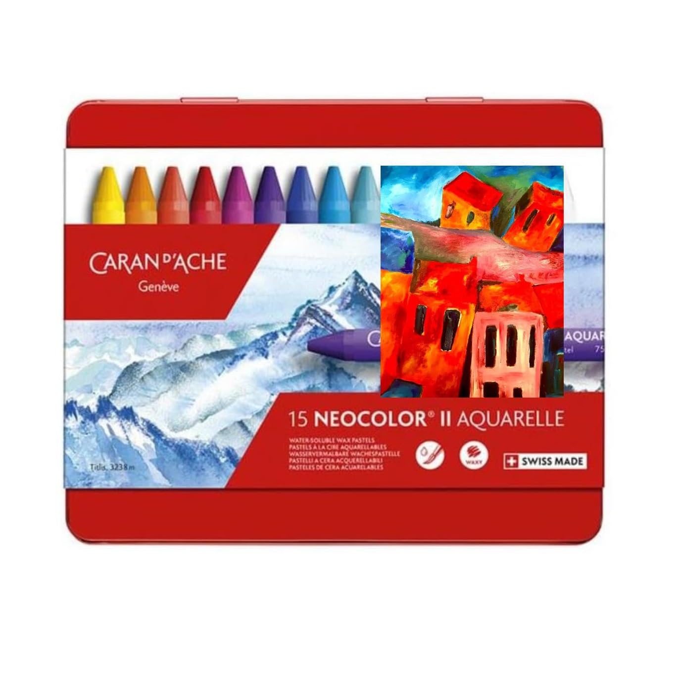 CARAN D'ACHE NEOCOLOR II AQUARELKRIJT 50 JAAR PASTEL 10X | Van Beek Art Supplies