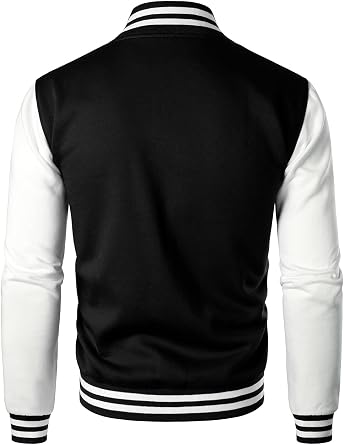 HOOD CREW Mans Varsity Baseball Jacket Cotton Blend Letterman Jackets