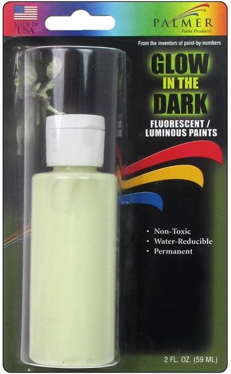 Palmer Paints Palmer Acrylic Paint 2oz Glow in The Dark Luminous, 2 oz