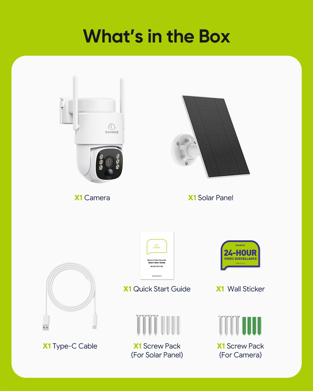 SANNCE 4MP PT Telecamera WiFi Esterno Senza Fili con Pannello Solare