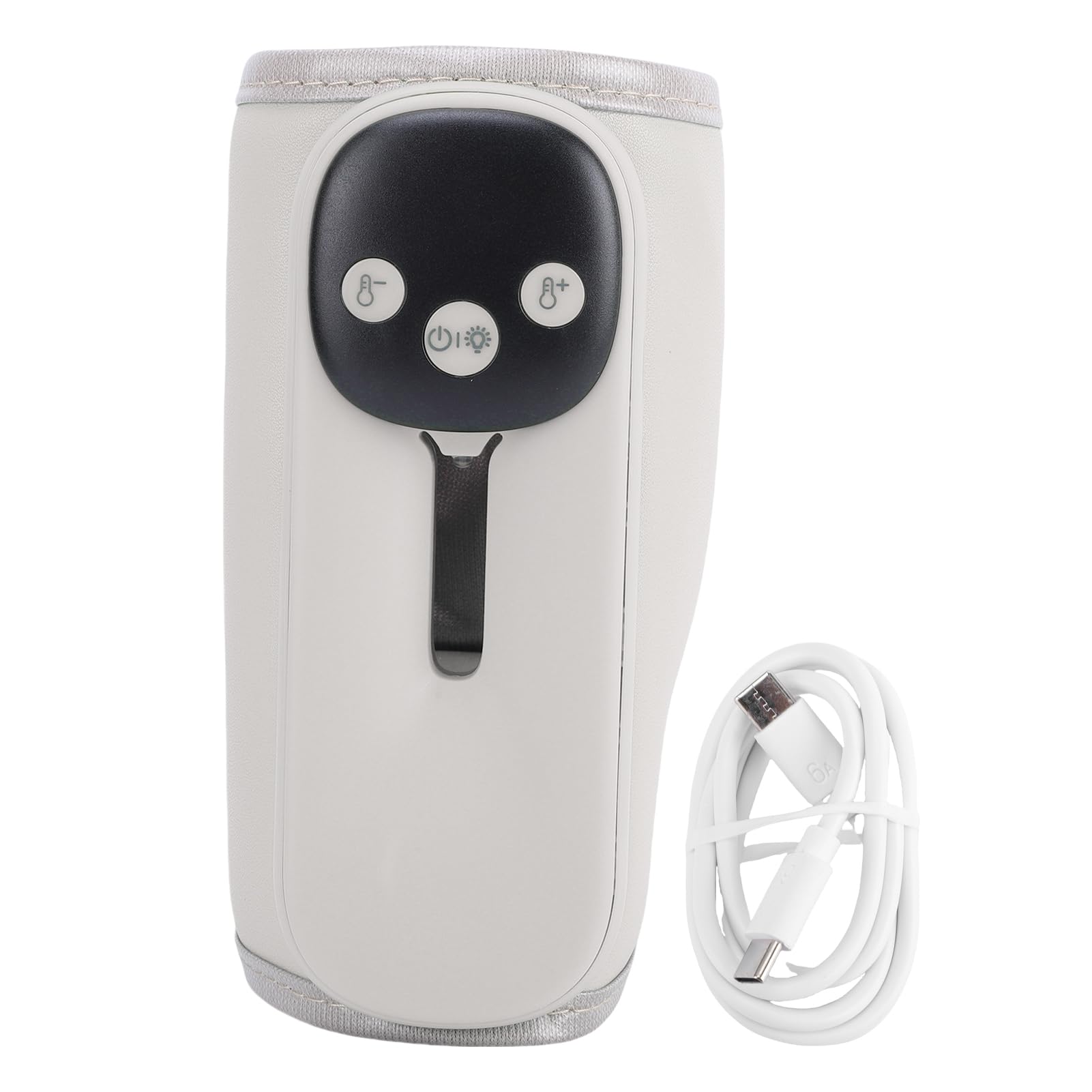 Haofy Scaldabiberon con Display Digitale e Luce Notturna - Impostazioni di Temperatura Regolabili - Ideale per Neonati - Materiale ABS (Beige)