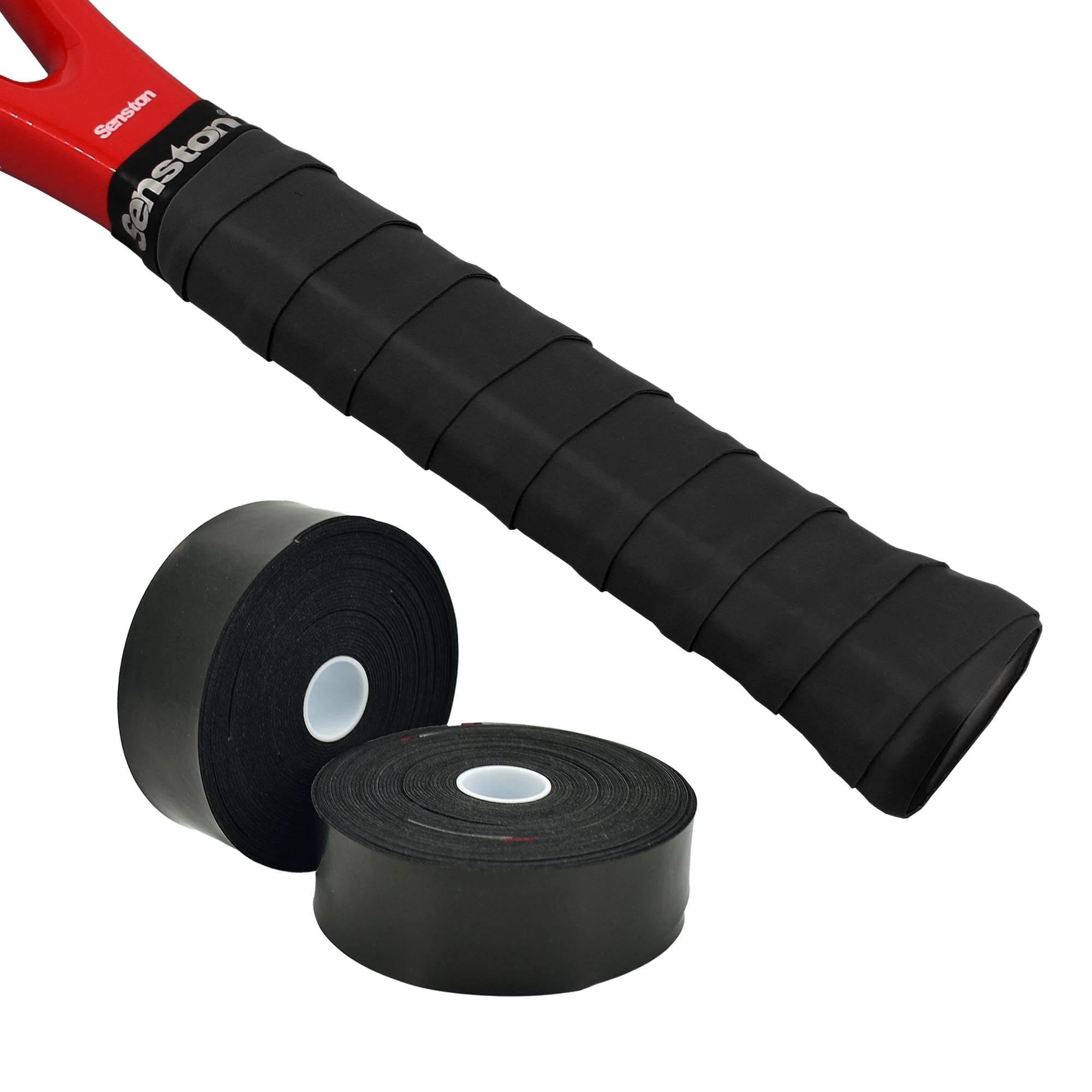 Senston 10pcs Tennis Racket Grip Tape badminton Pickleball Paddle Grip Tape, Black