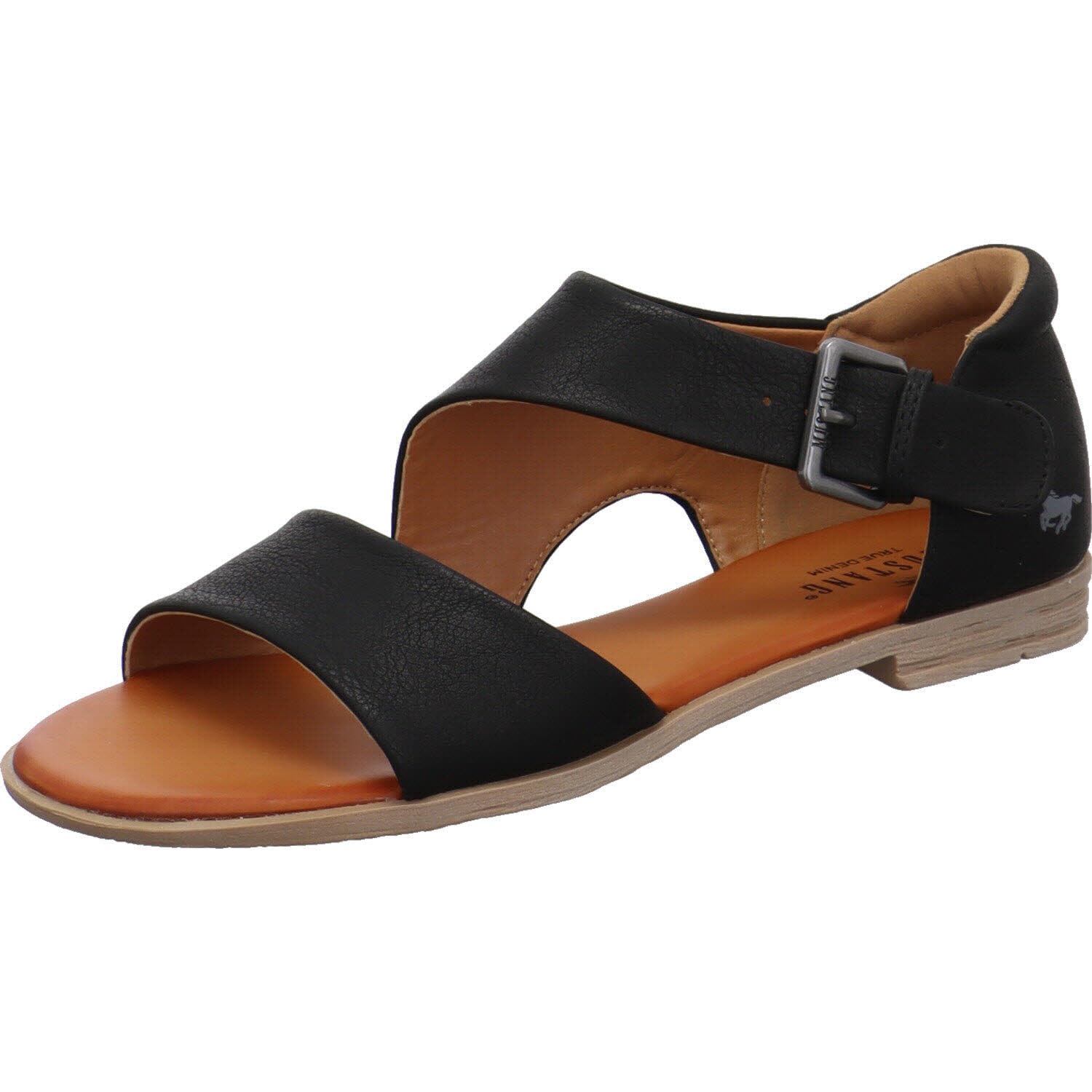 MUSTANG Women's 1388-810 Sandals, Black, 38 EU, black, 5 UK