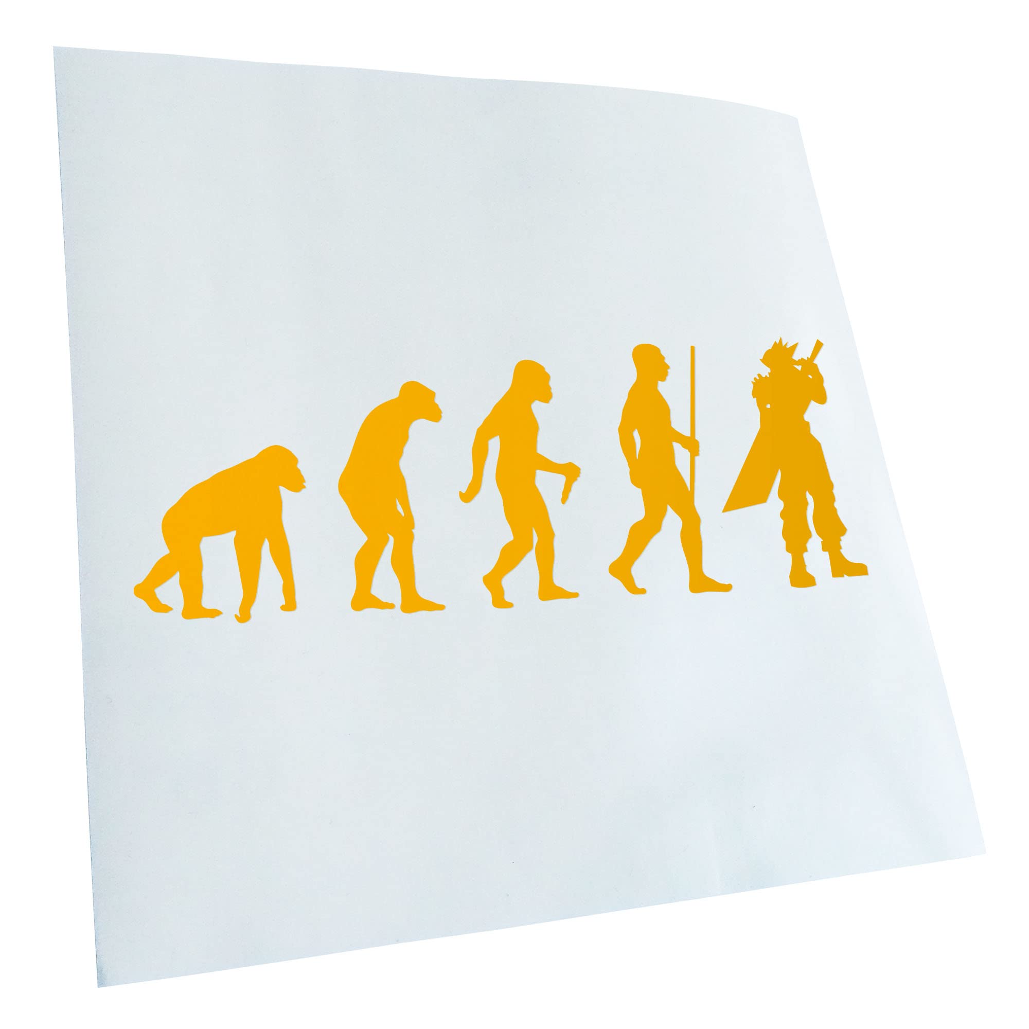 Kiwistar - Car Sticker - RPG Hero Fantasy Evolution - yellow - Decals for Tuning, Vehicle, Truck, Bicyle, SUV, Laptop