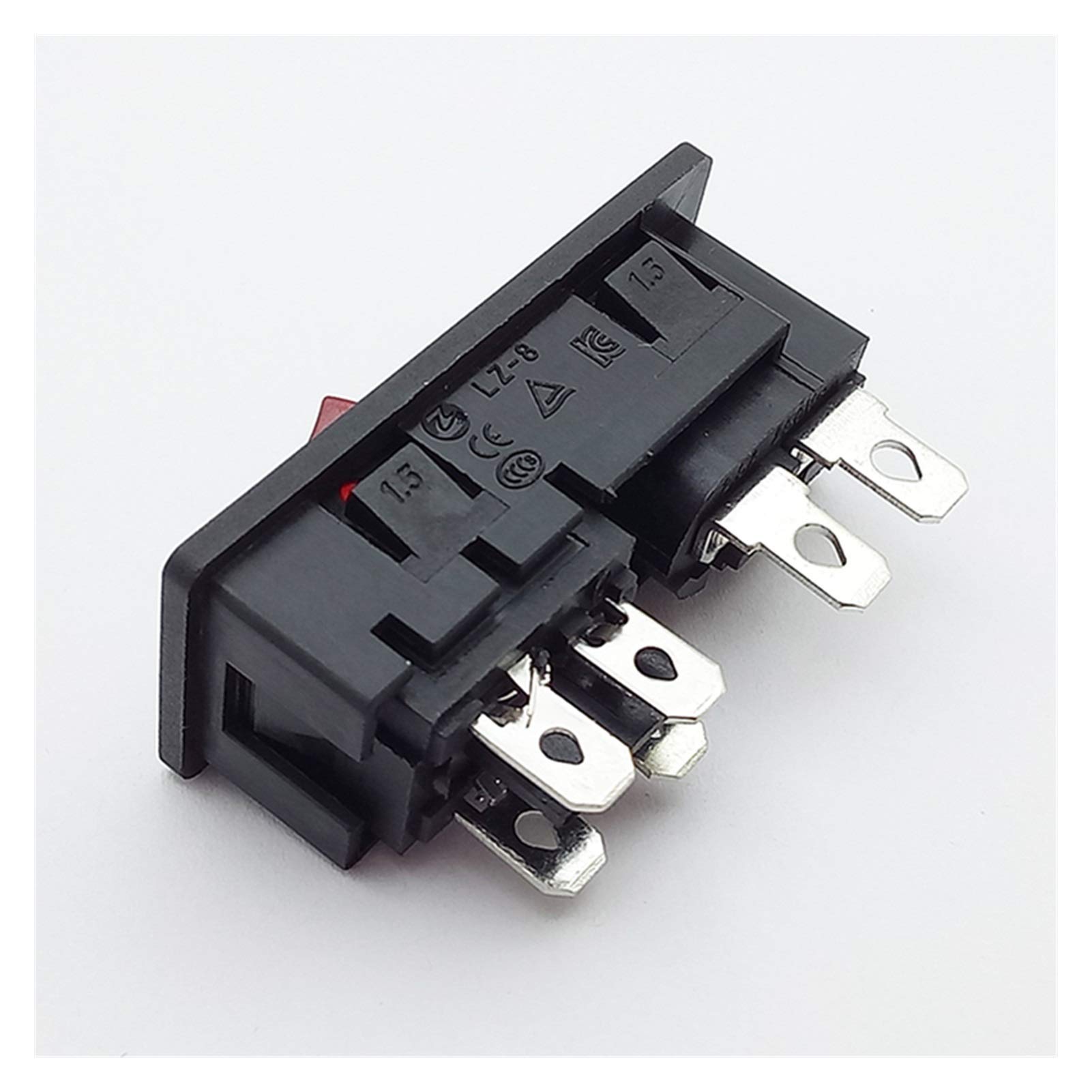 Interruptor basculante 4 piezas Interruptor basculante de alimentación y conector de enchufe, interruptor con 3 pines o 4 pines, adaptadores de alimentación de montaje en panel Accesorios interruptore