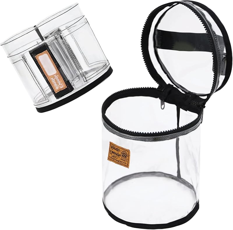 RE ROUGH ENOUGH Necessaire Transparente de Viagem com Zíper YKK e Alça, 1 unidade