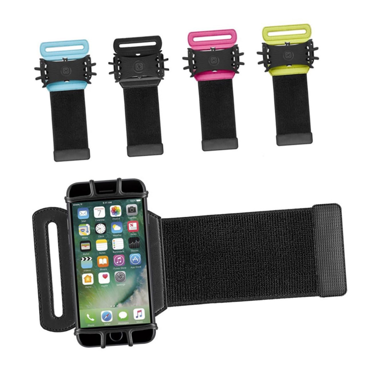 Mikikit 2stücke Handgelenk Handyhalterung Armband Mit Rotation Verstellbare Smartphone Halterung Für Jogging Und Sport Elastisches Material Zufällige Farbe