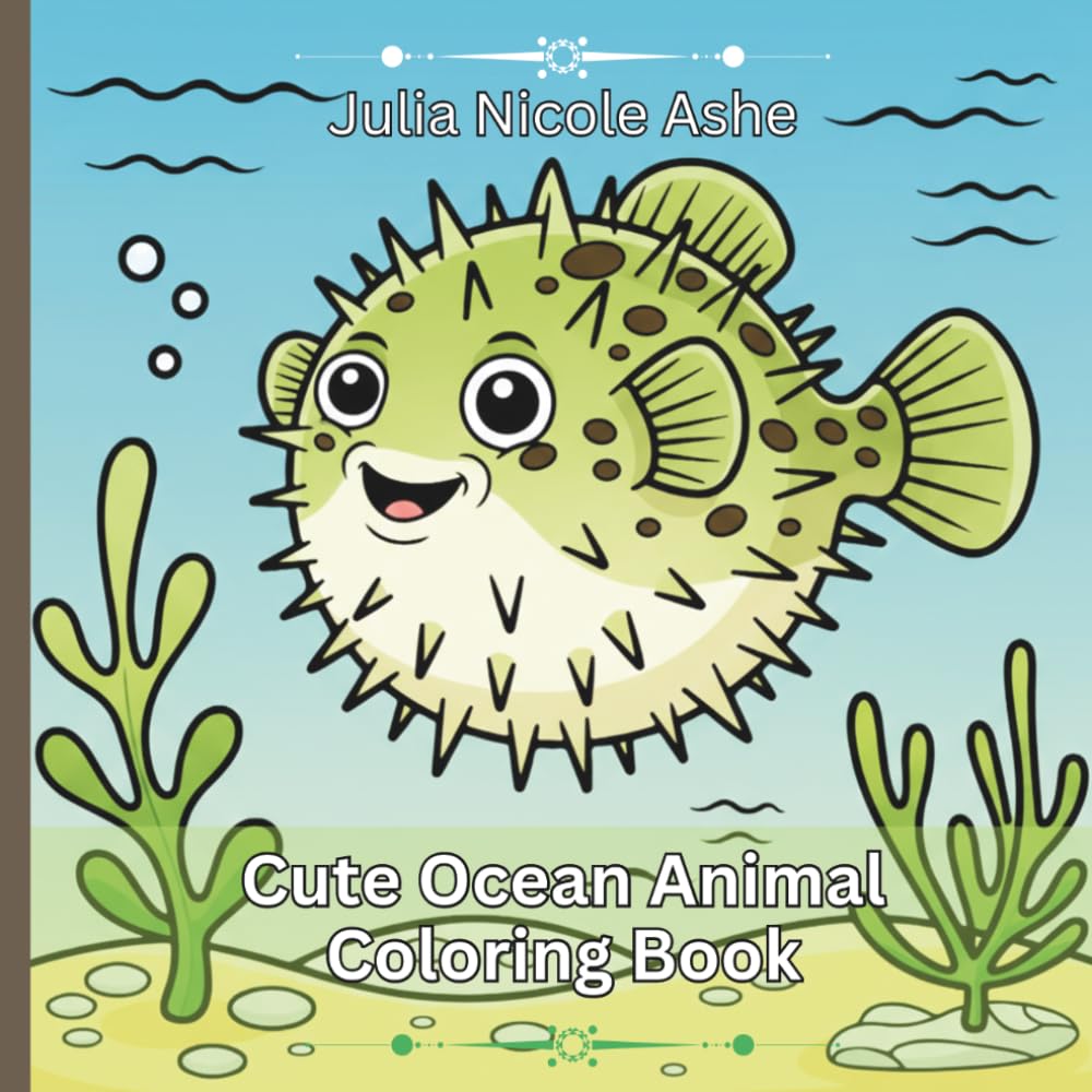 Cute Ocean Animal Coloring Book
