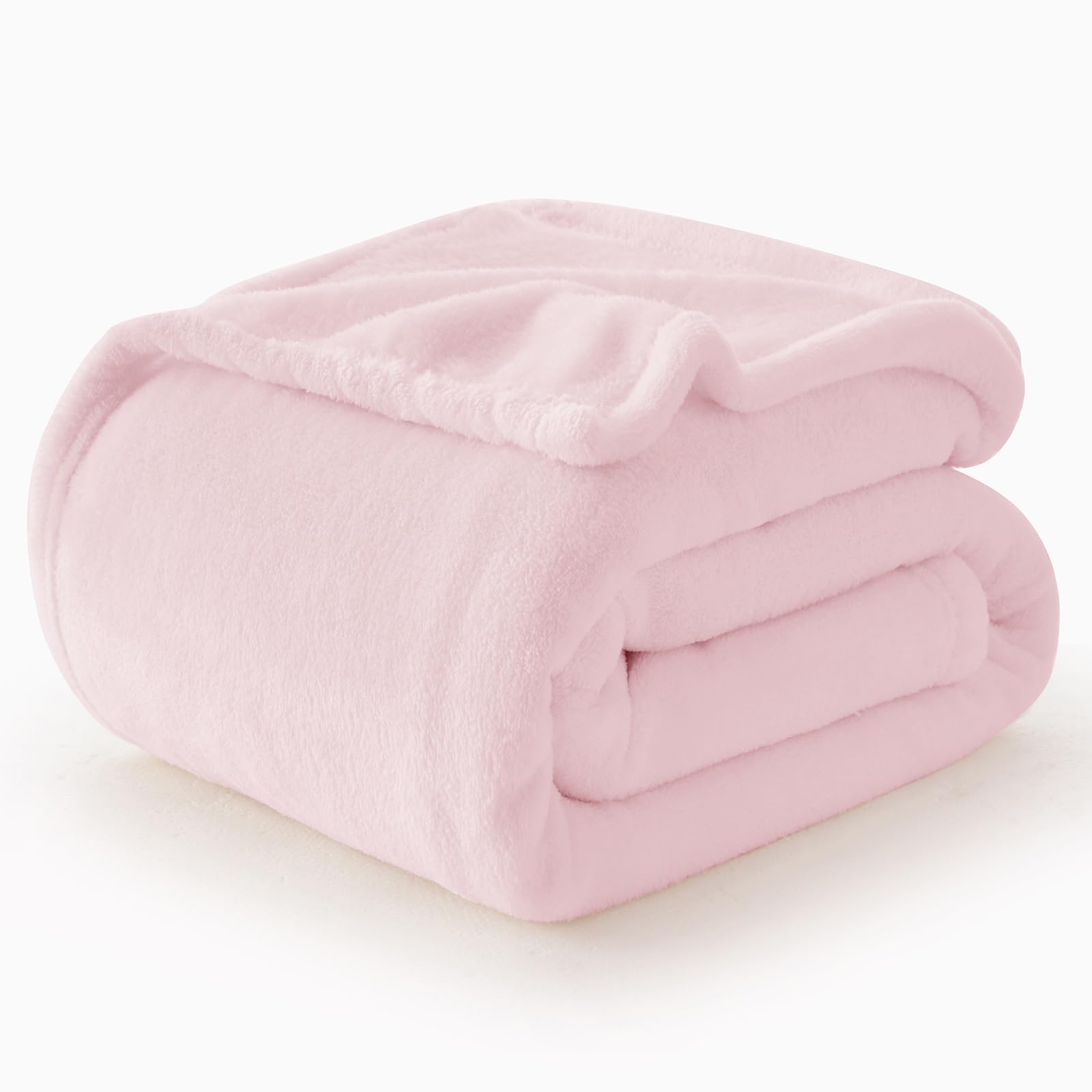 WAVVE Plaid Coperta Pile di Flanella 260gsm - 220x240 cm, Rosa - Pled Divano Pelosa Letto Matrimoniale King 240x220 - Copridivano di Microfibra Calda e Morbida