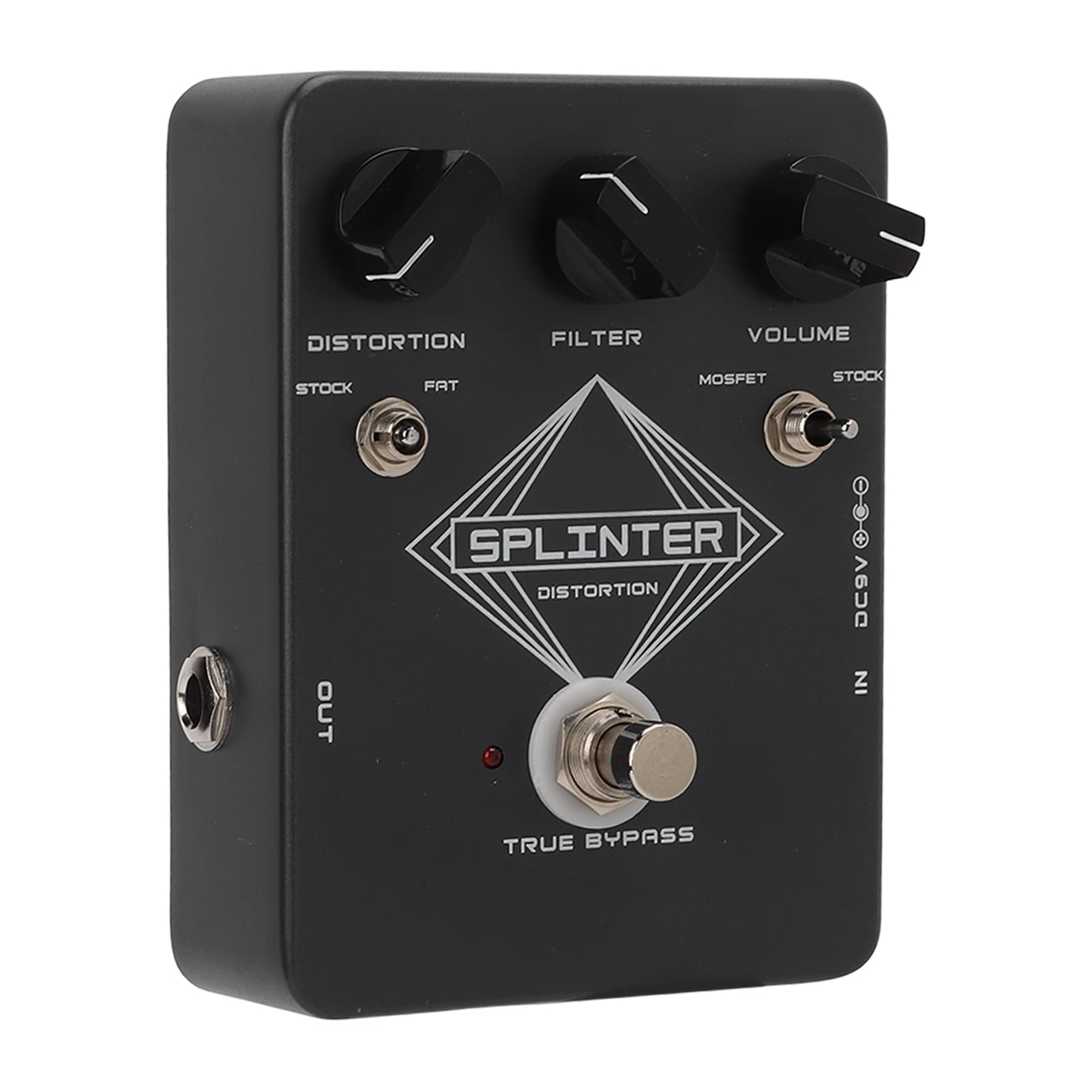 Pedal de Guitarra eléctrica con Efecto de distorsión, Filtro, Volumen 3, Ajuste, True Bypass, 20 mA, Metal